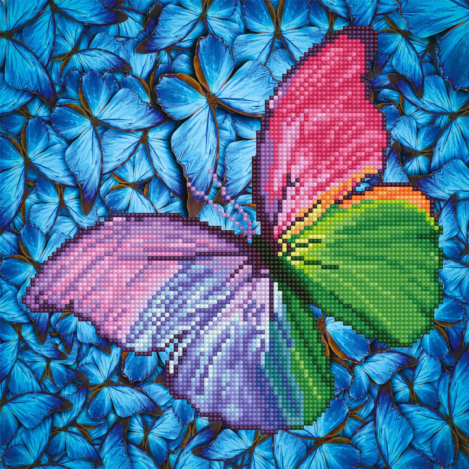 Diamond Dotz® Intermediate Flutter by Pink with Frame Diamond Painting Kit