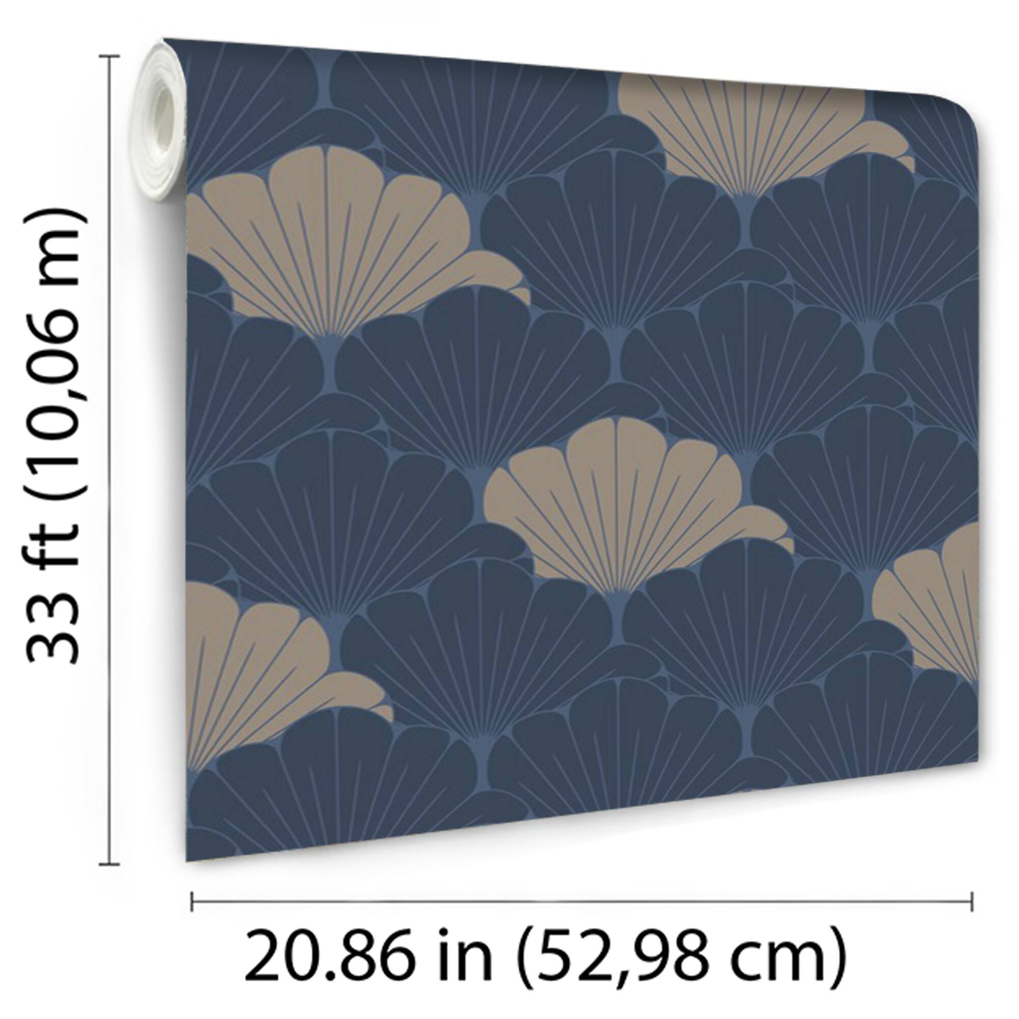 Designs Direct Giant Art Deco Gingko Leaf Wallpaper