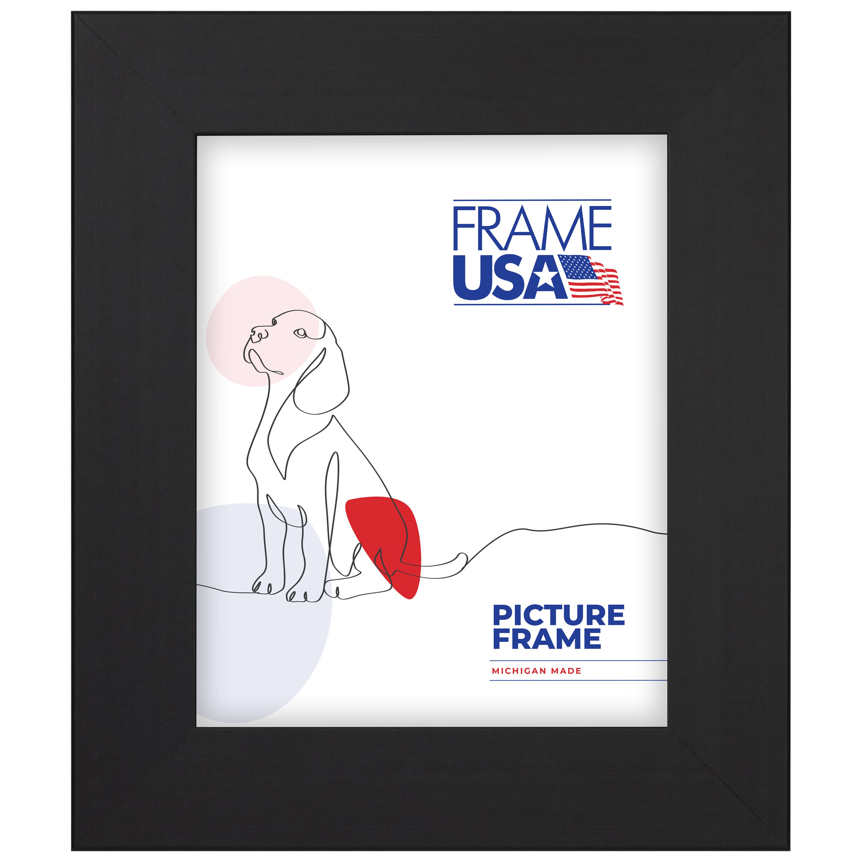 Frame USA Colori Large Black Single Image Picture Frame