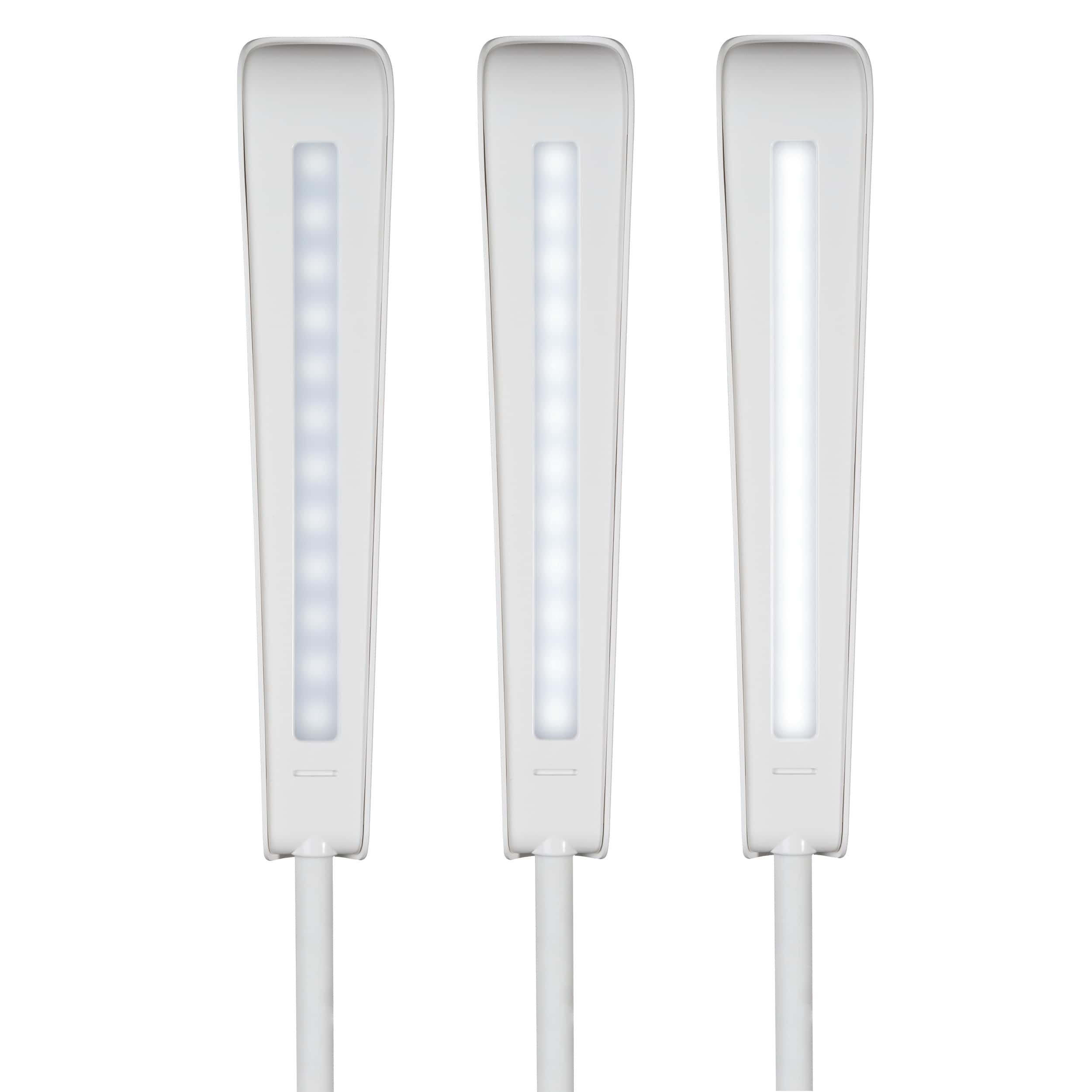 OttLite Wellness Series 21" White Power Up LED Desk Lamp with Wireless Charging