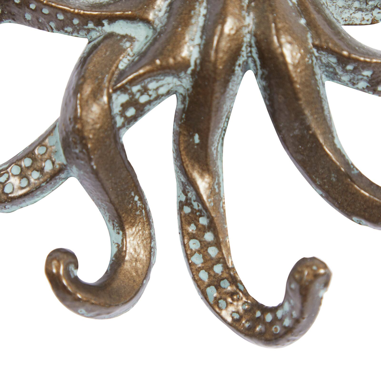 Set of 2 Bronze Metal Coastal Wall Hook, 8" x 7"