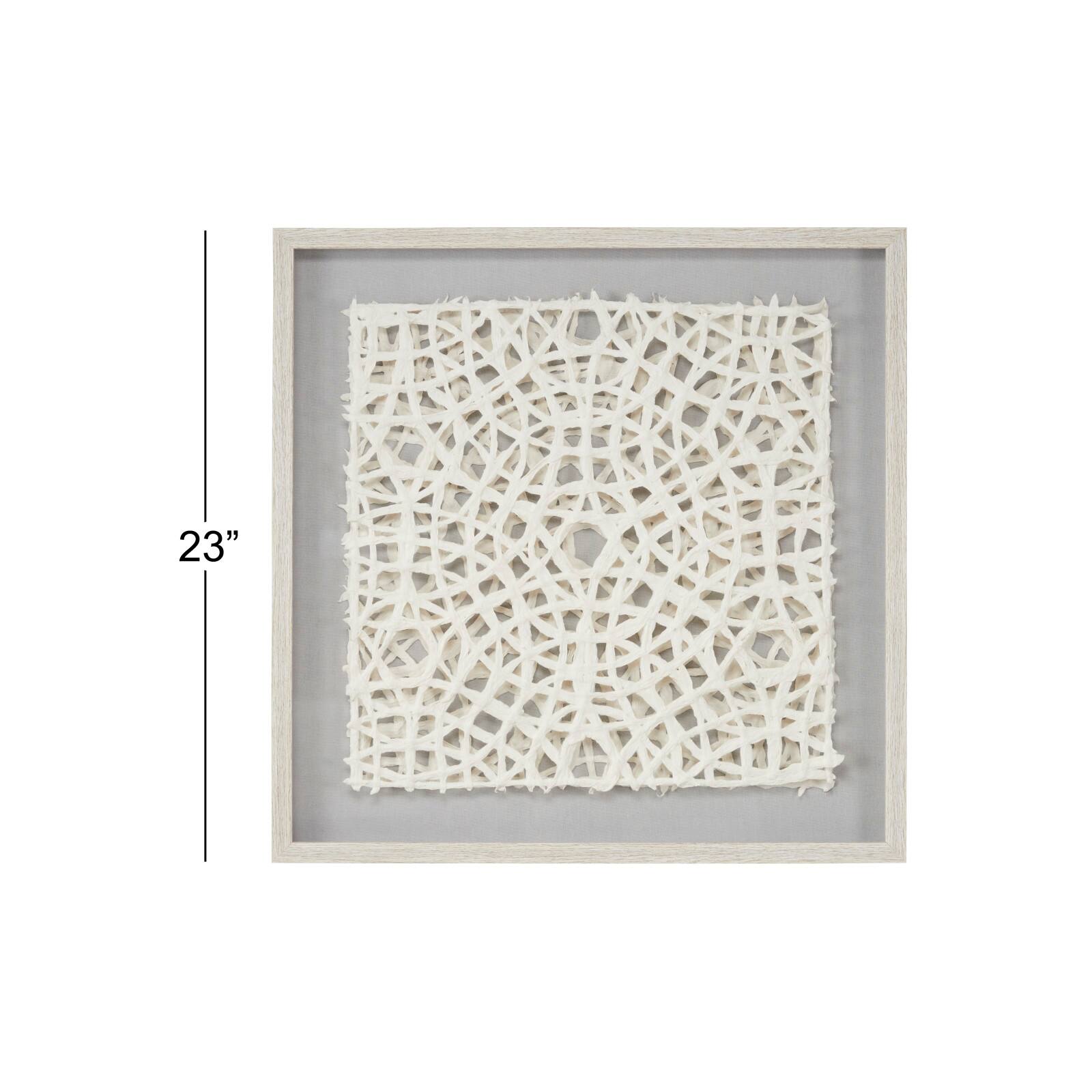 Gold Wood Natural Shadow Box Art, 24" x 24" x 1"