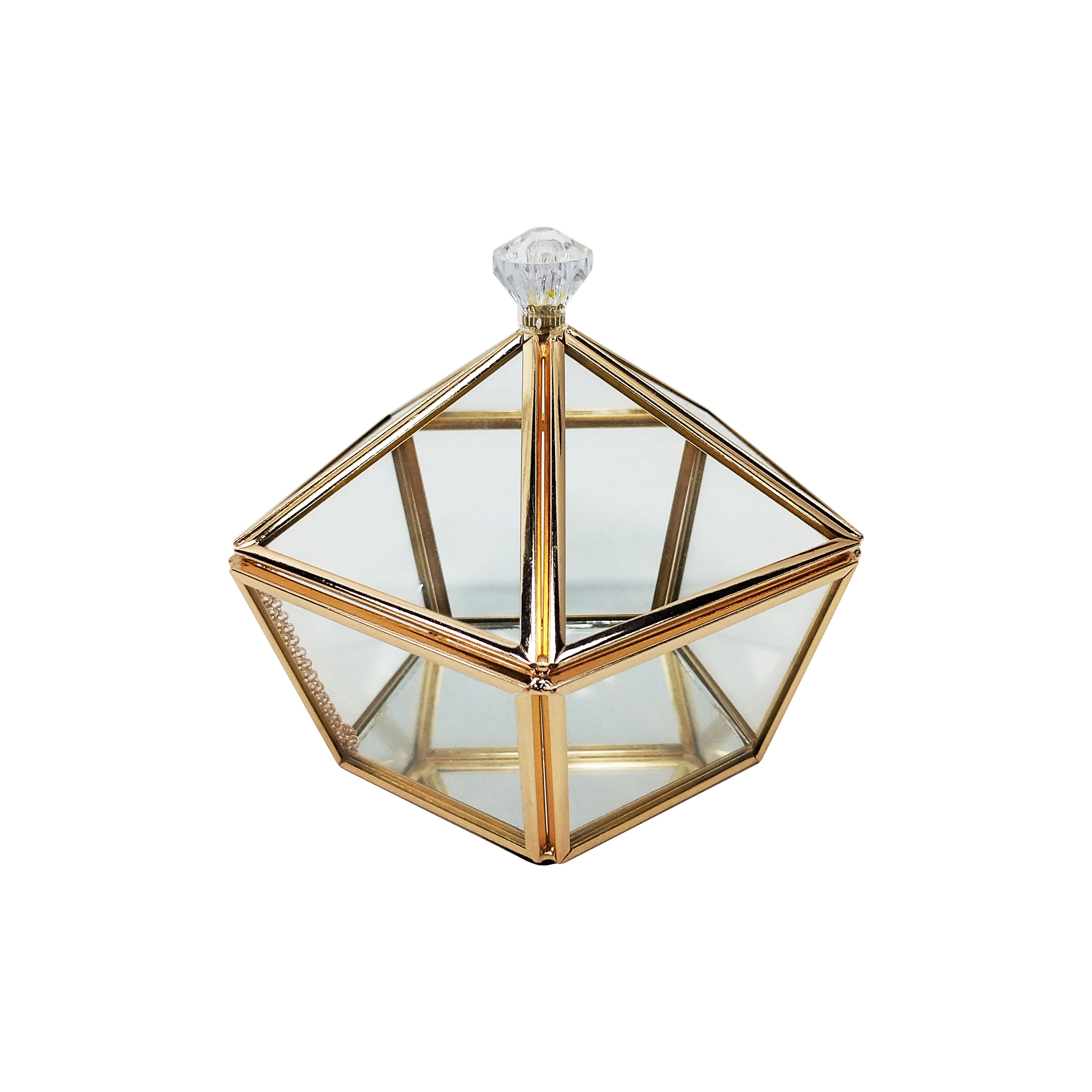5" Glass Diamond Trinket Box by Ashland®
