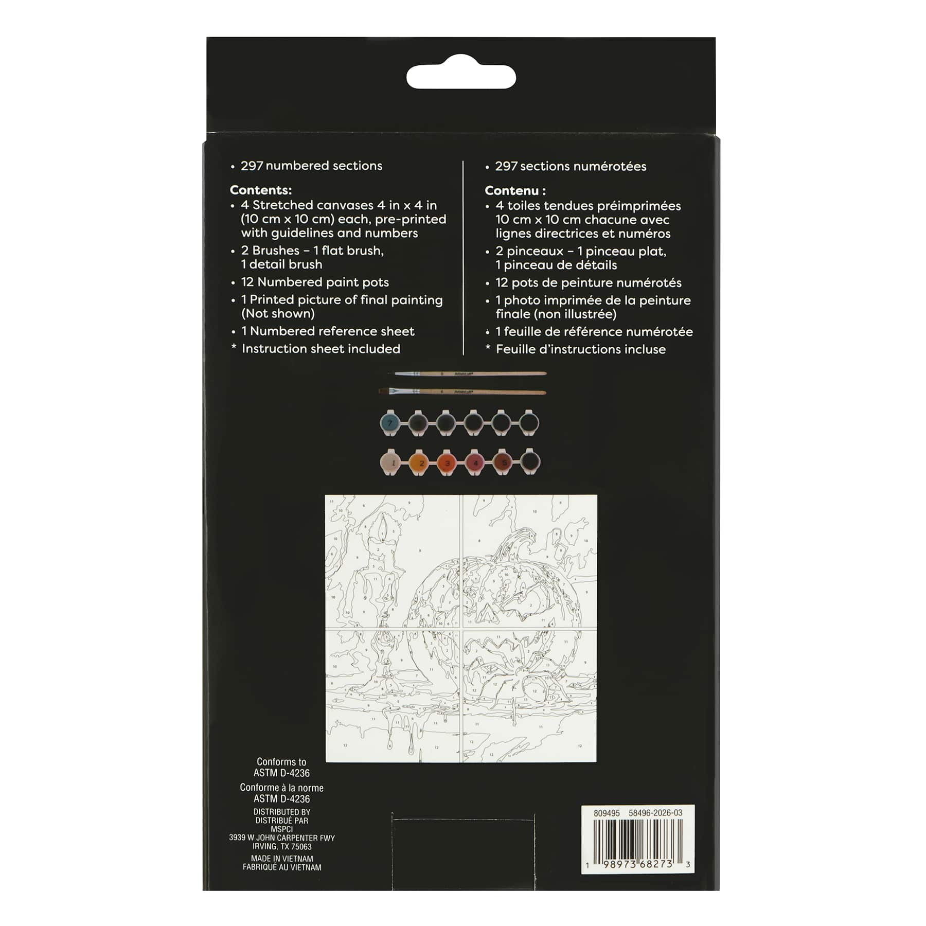 Jack-o'-Lantern Paint-by-Number Gallery Mini Kit by Artist's Loft®