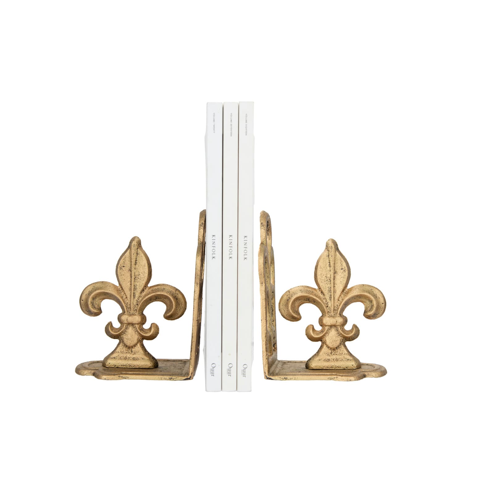 Hello Honey® 10" Fleur de Lis Shaped Iron Bookend Set