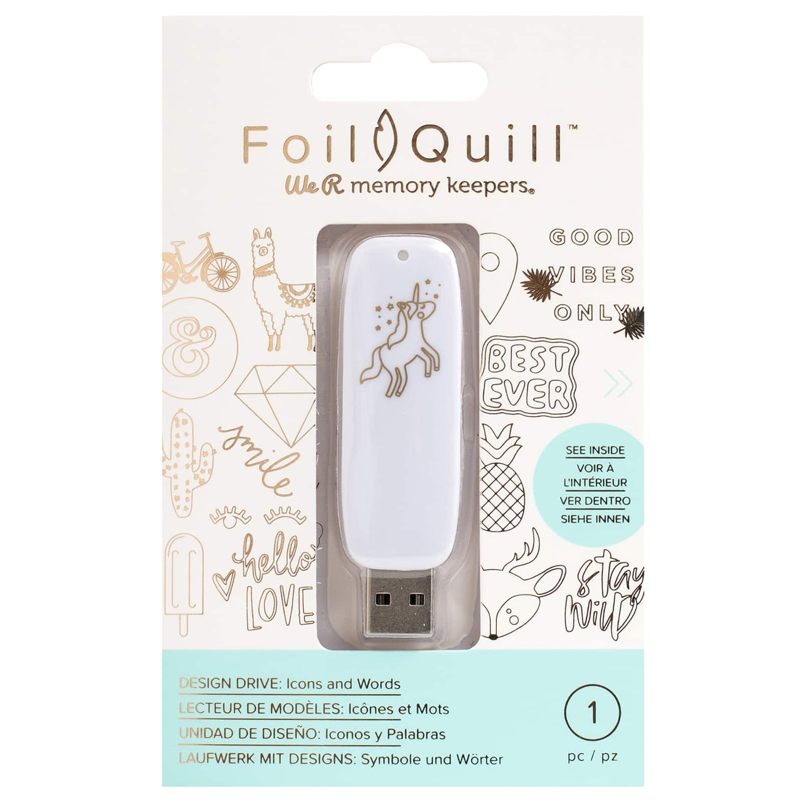 We R Memory Keepers® Foil Quill™ USB Artwork Drive, Icons & Words