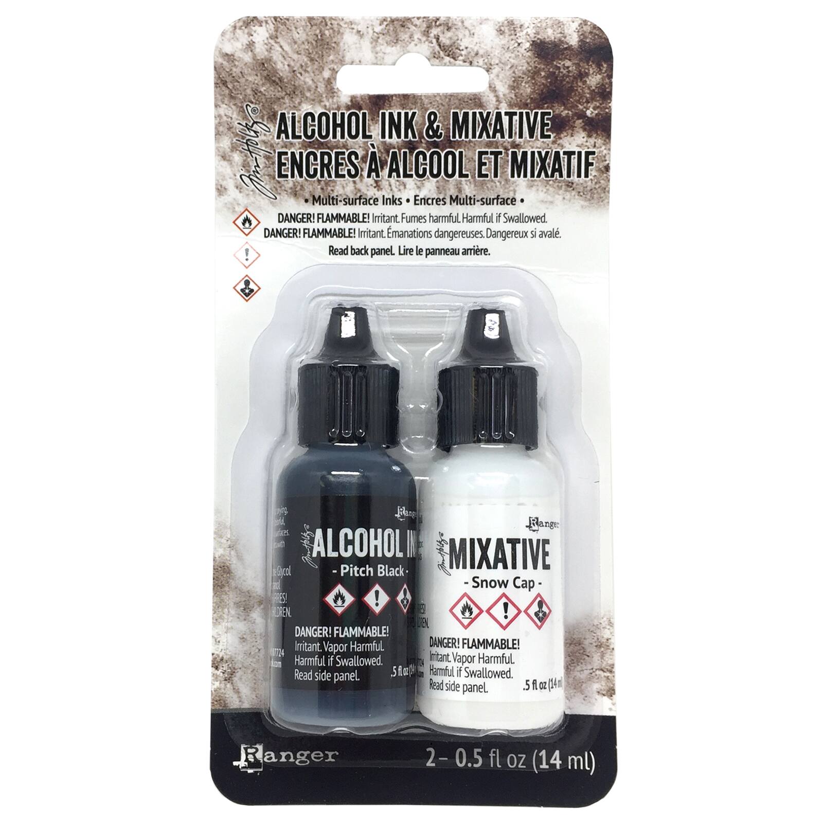 6 Packs: 2 ct. (12 total) Tim Holtz® Black & White Alcohol Ink Set