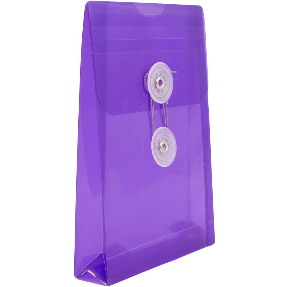 JAM Paper 4.25" x 6.25" Plastic Button & String Tie Closure Envelopes