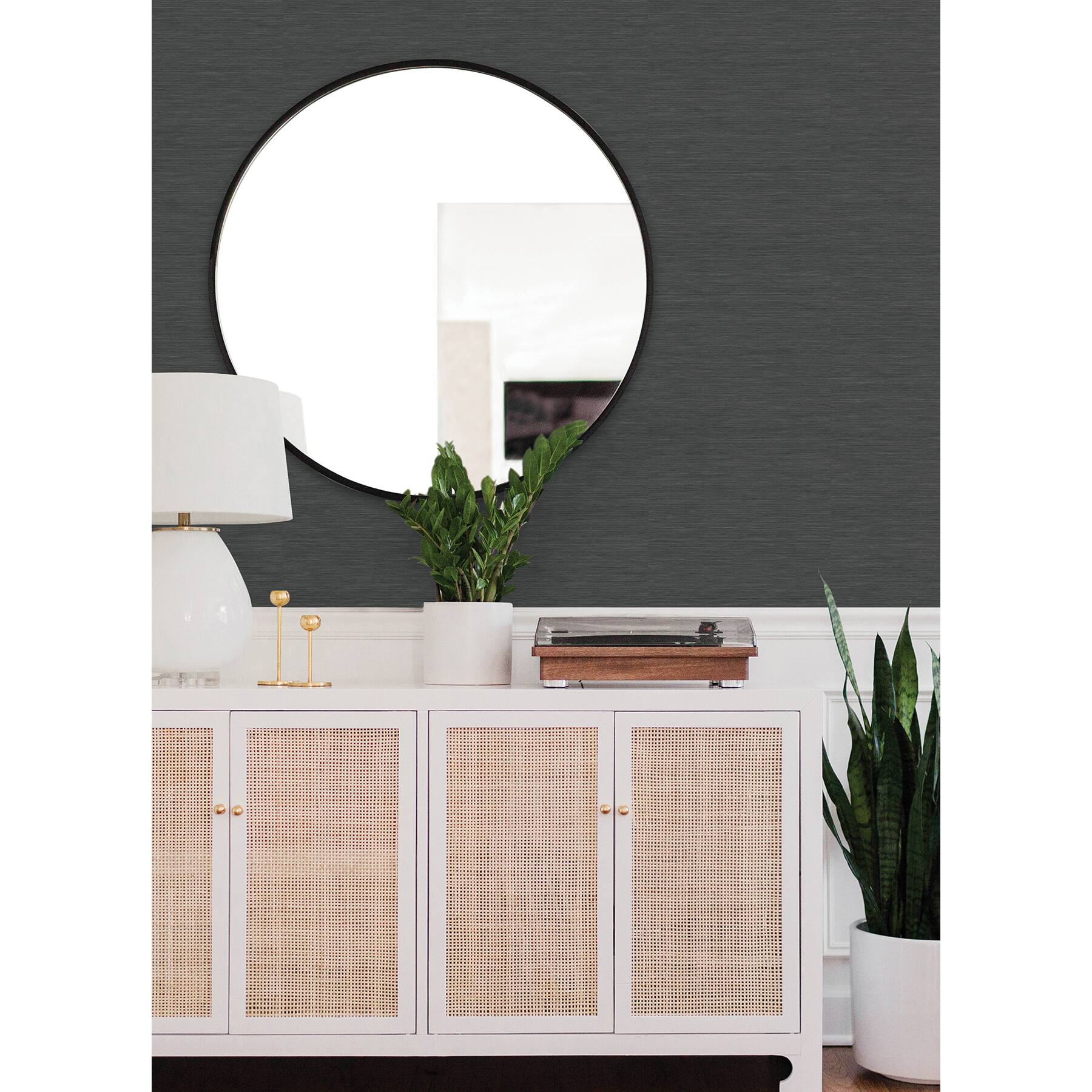 RoomMates Mr. Kate Stella Grasscloth Peel & Stick Wallpaper