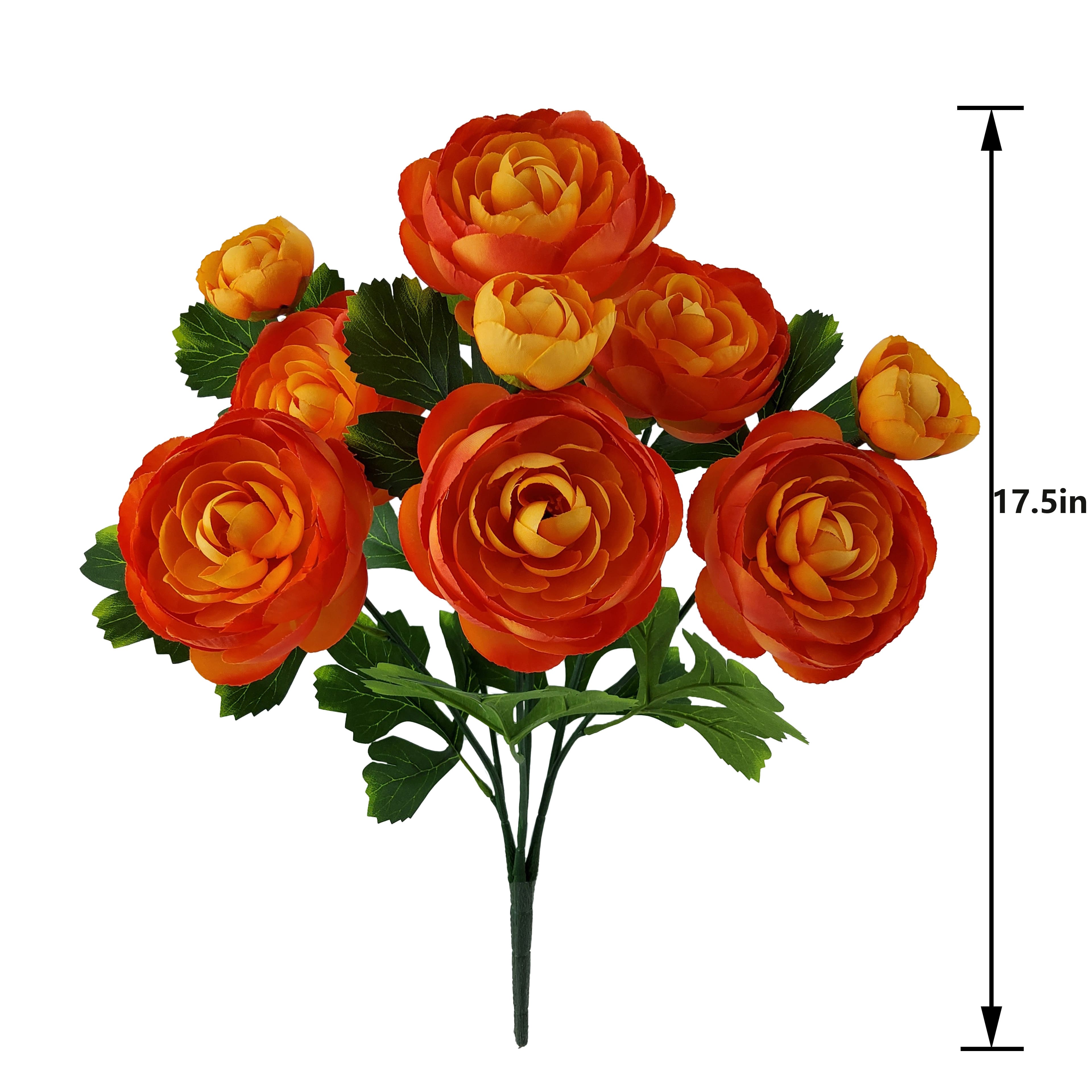 18" Orange Ranunculus Bush by Ashland®