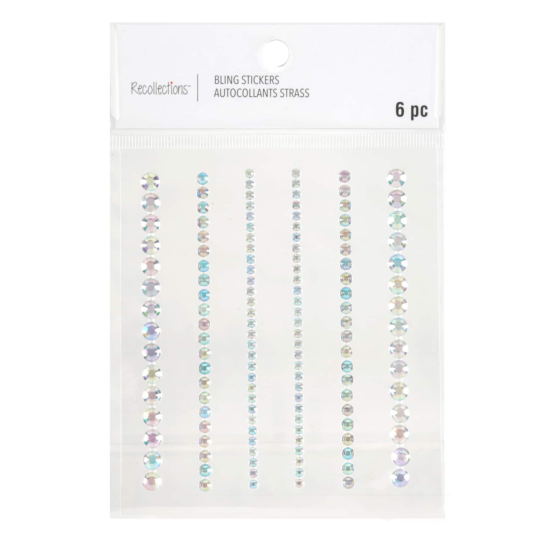 Clear Iridescent Gem Strip Bling Stickers By Recollections™