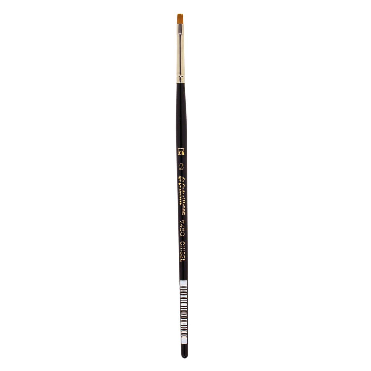 Golden Taklon Short Handle Chisel Blender Brush by Artist's Loft™ Vienna