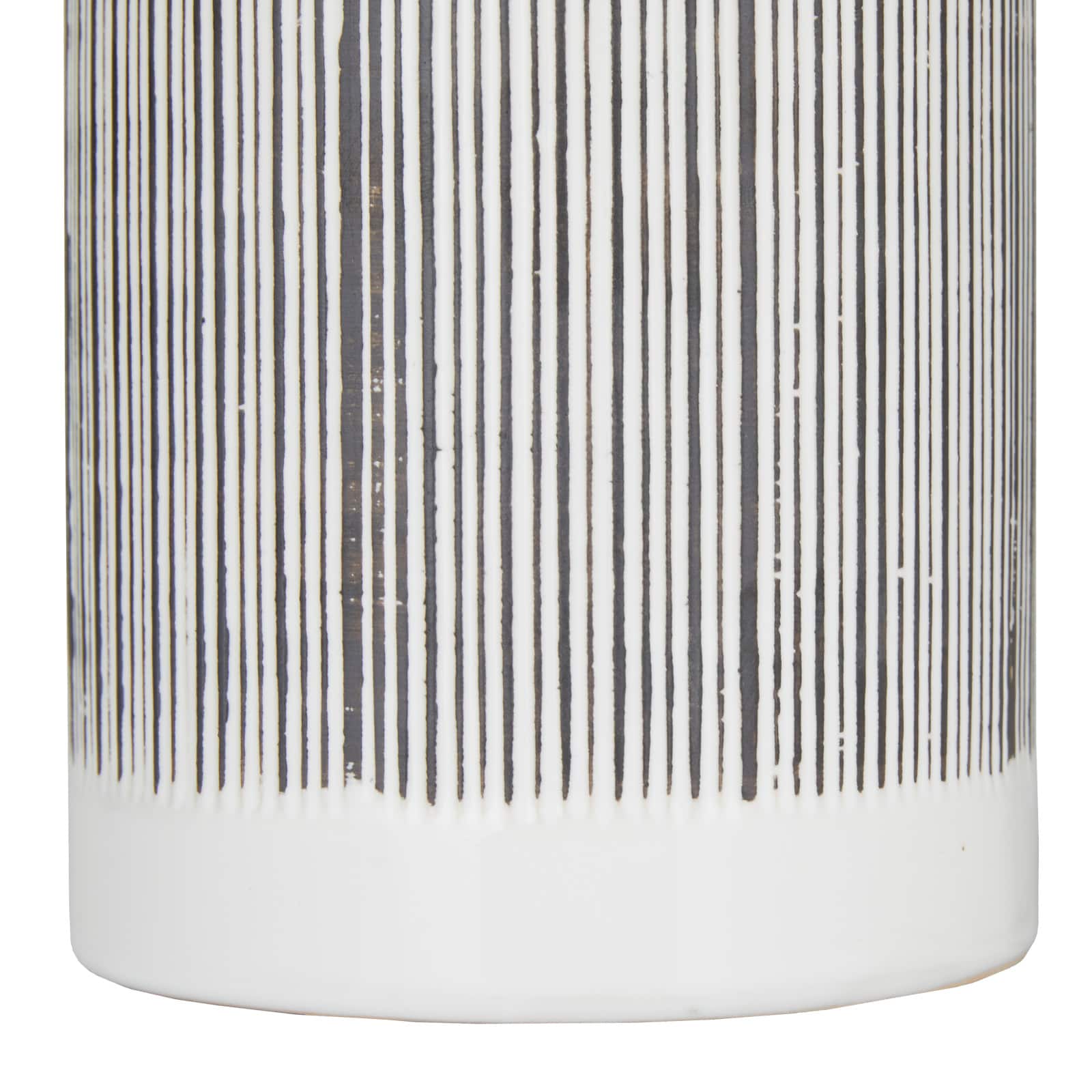 Black and White Ceramic Modern Jars, set of 2, 13", 11"