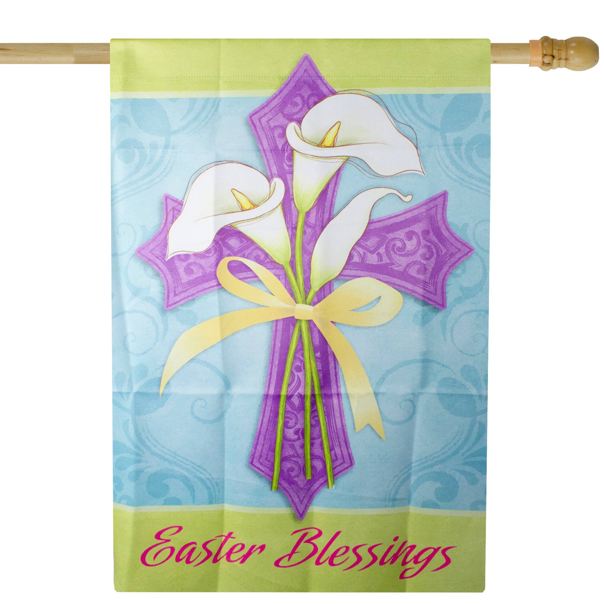 Multicolor Easter Blessings Cross & Lilies House Flag By Northlight | 40" x 28" | Michaels®