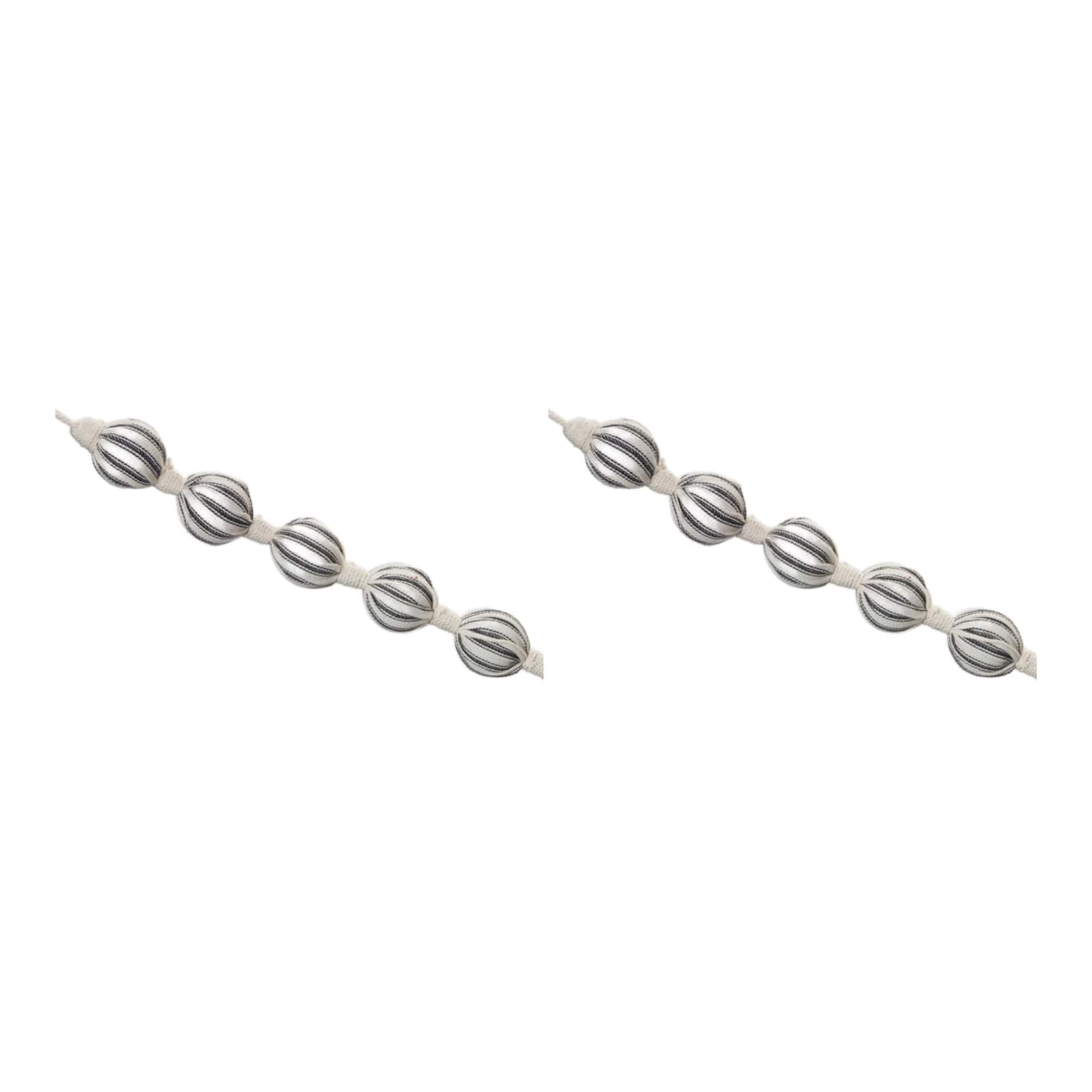 5.5ft. & Ivory Fabric Ball String Garlands