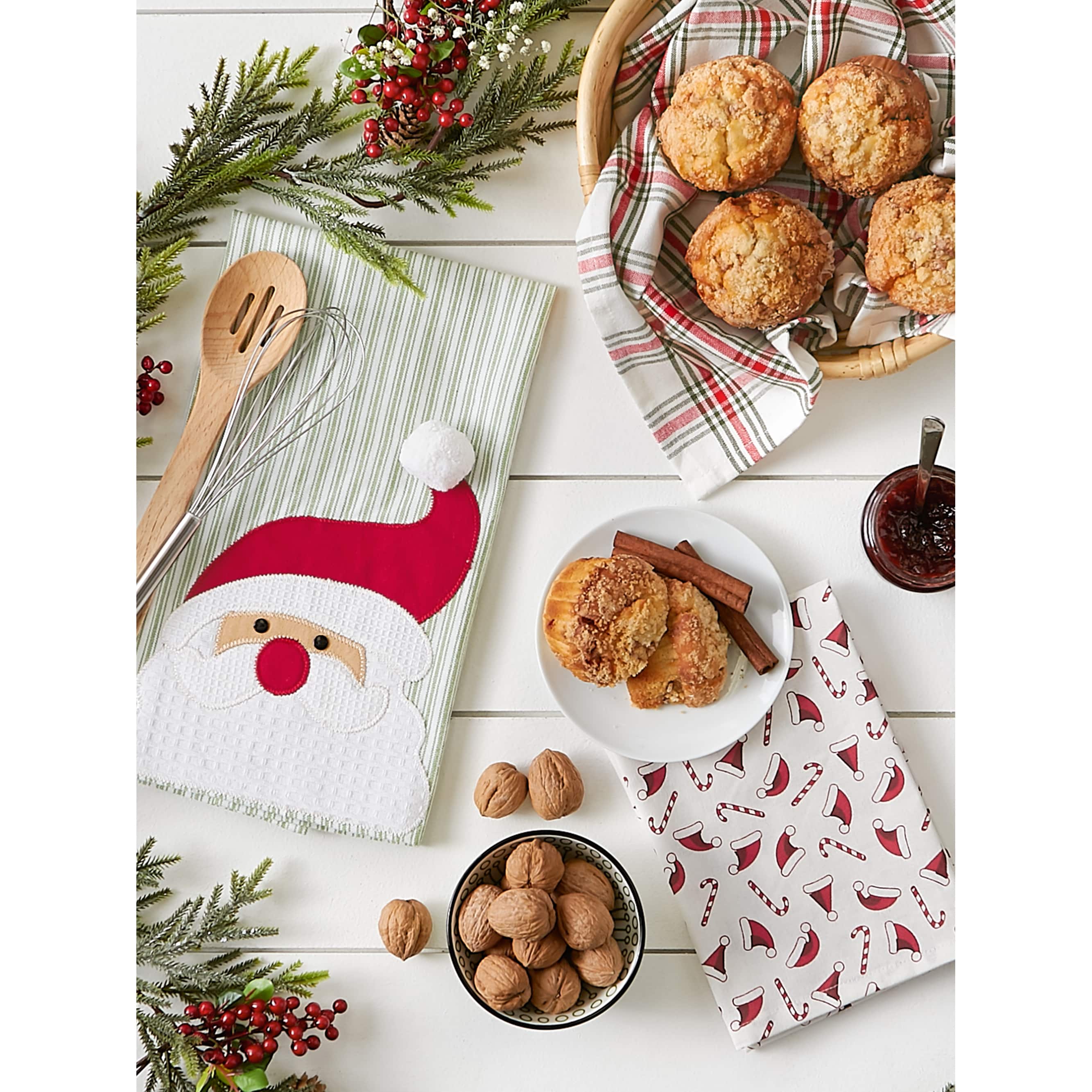 DII® Santa Dishtowel Set