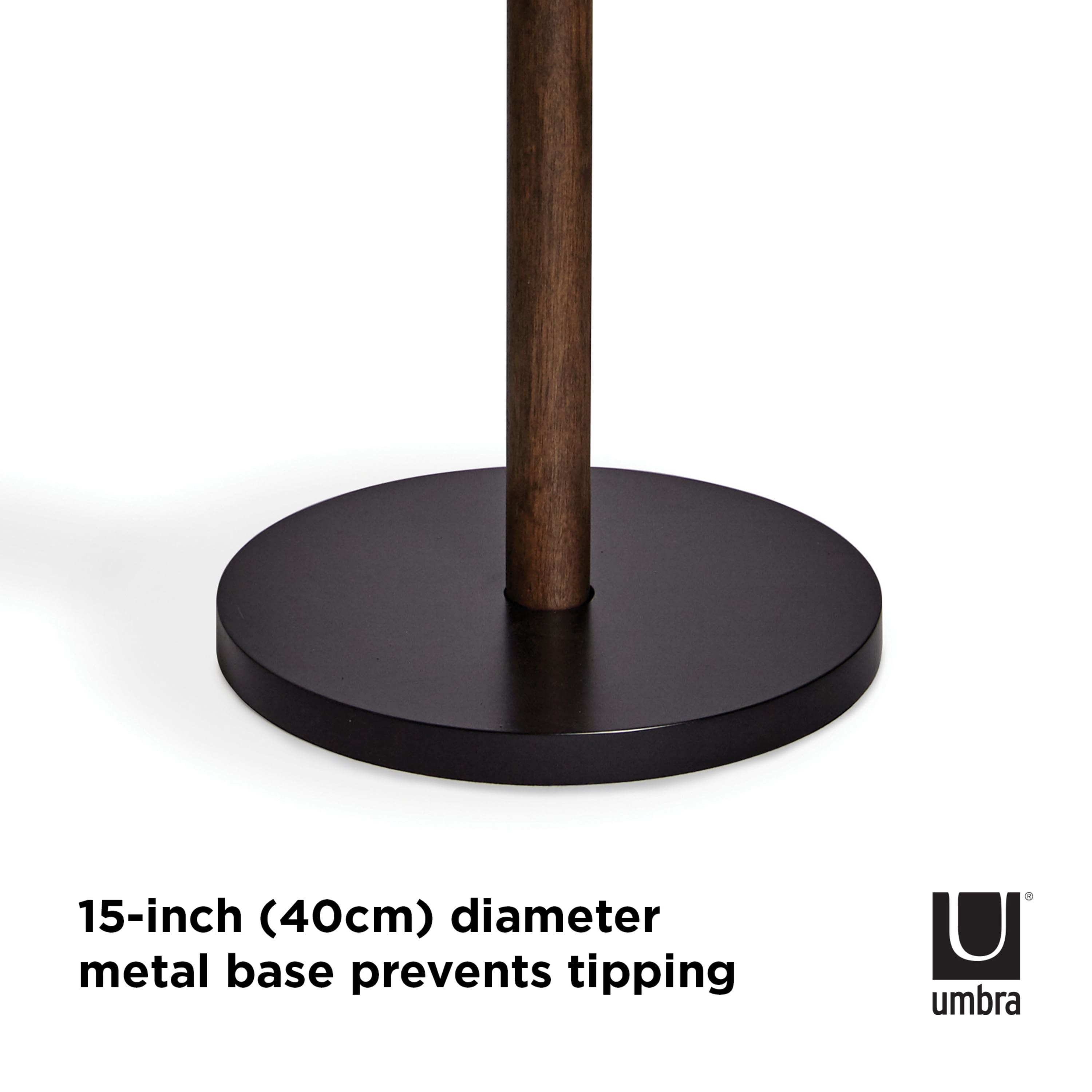 Umbra 66" Black & Walnut Pillar Coat Rack