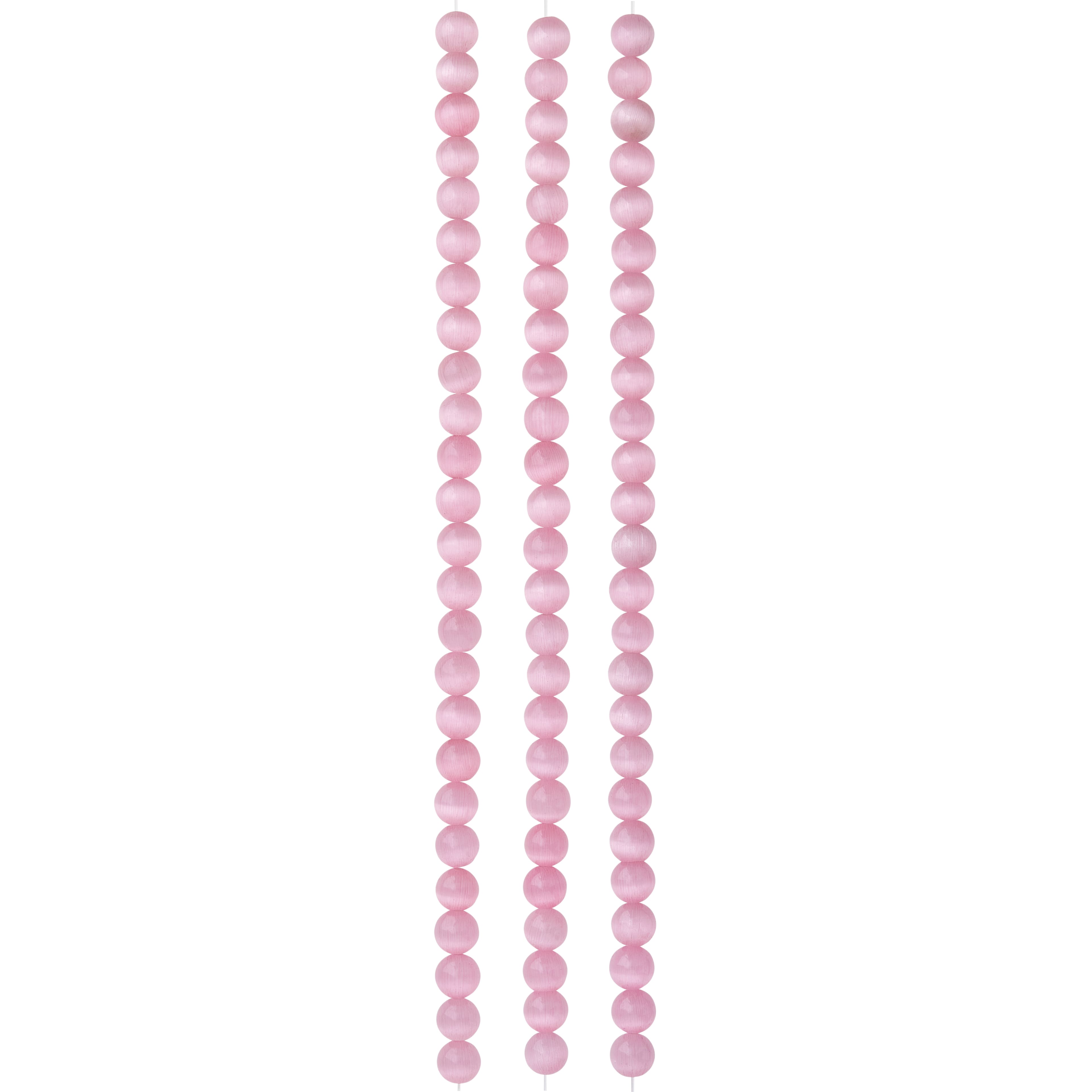 Cat's Eye Round Glass Beads, 6mm by Bead Landing™