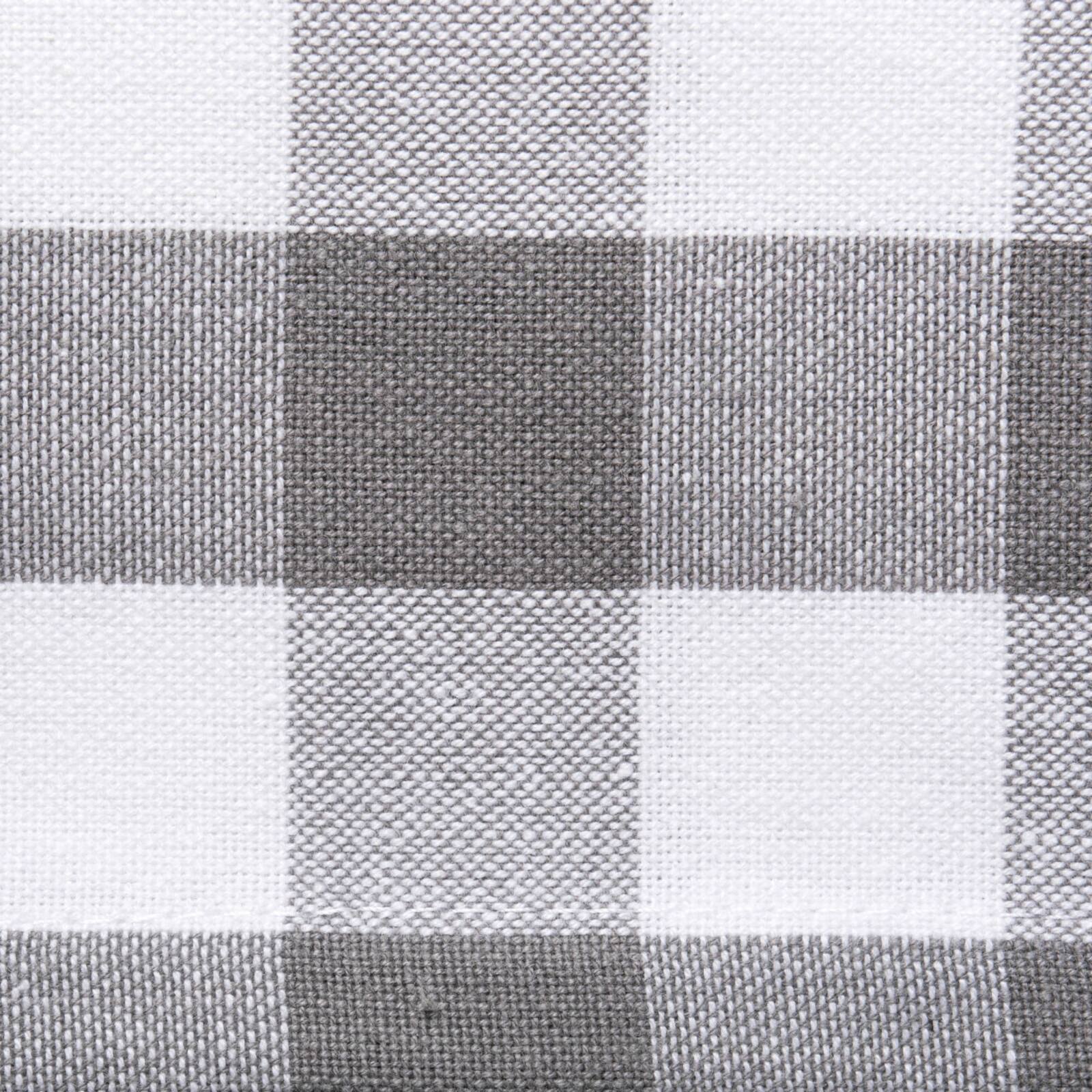 Gray-White Checkers Tablecloth 52" x 52"