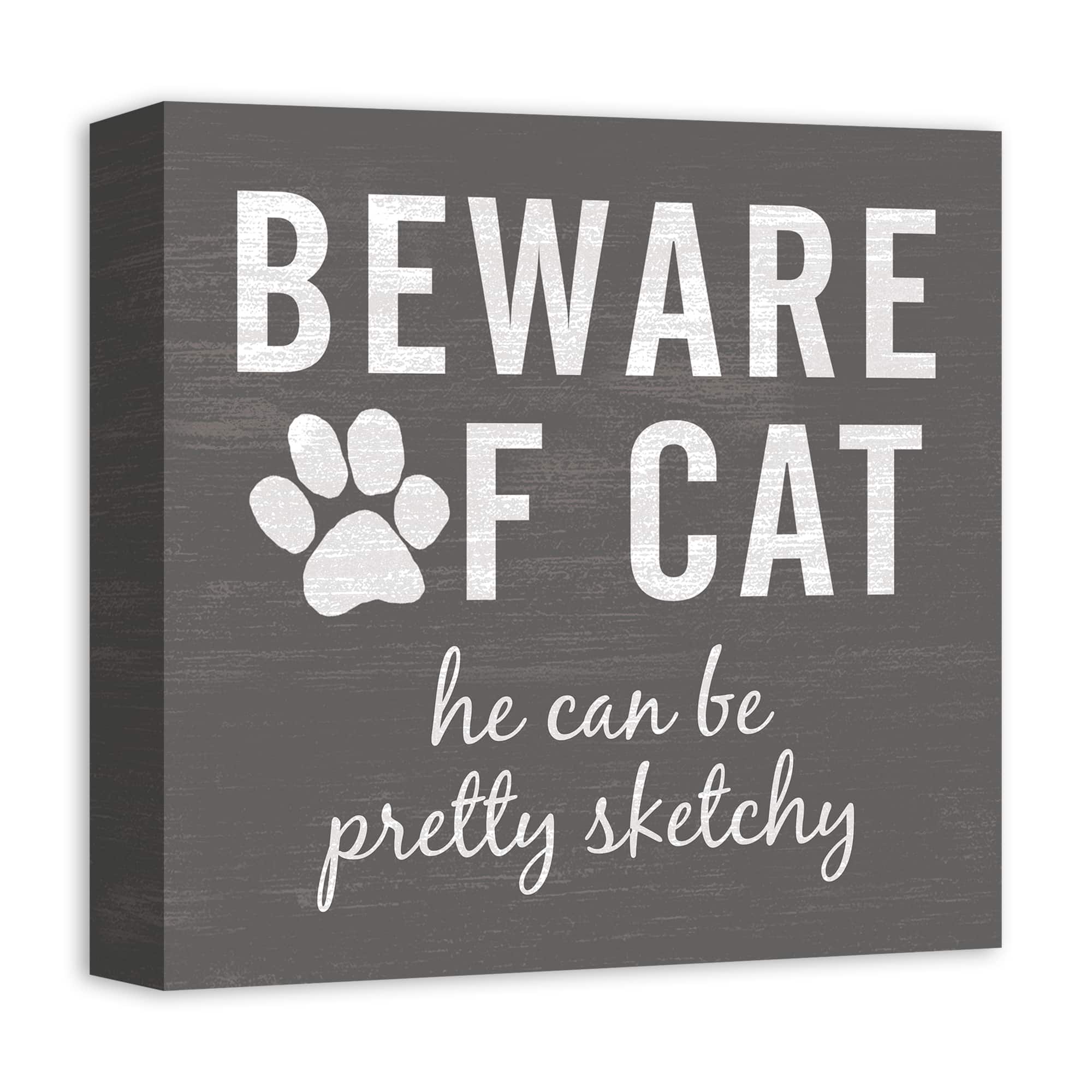 Sketchy Cat Canvas Wall Art