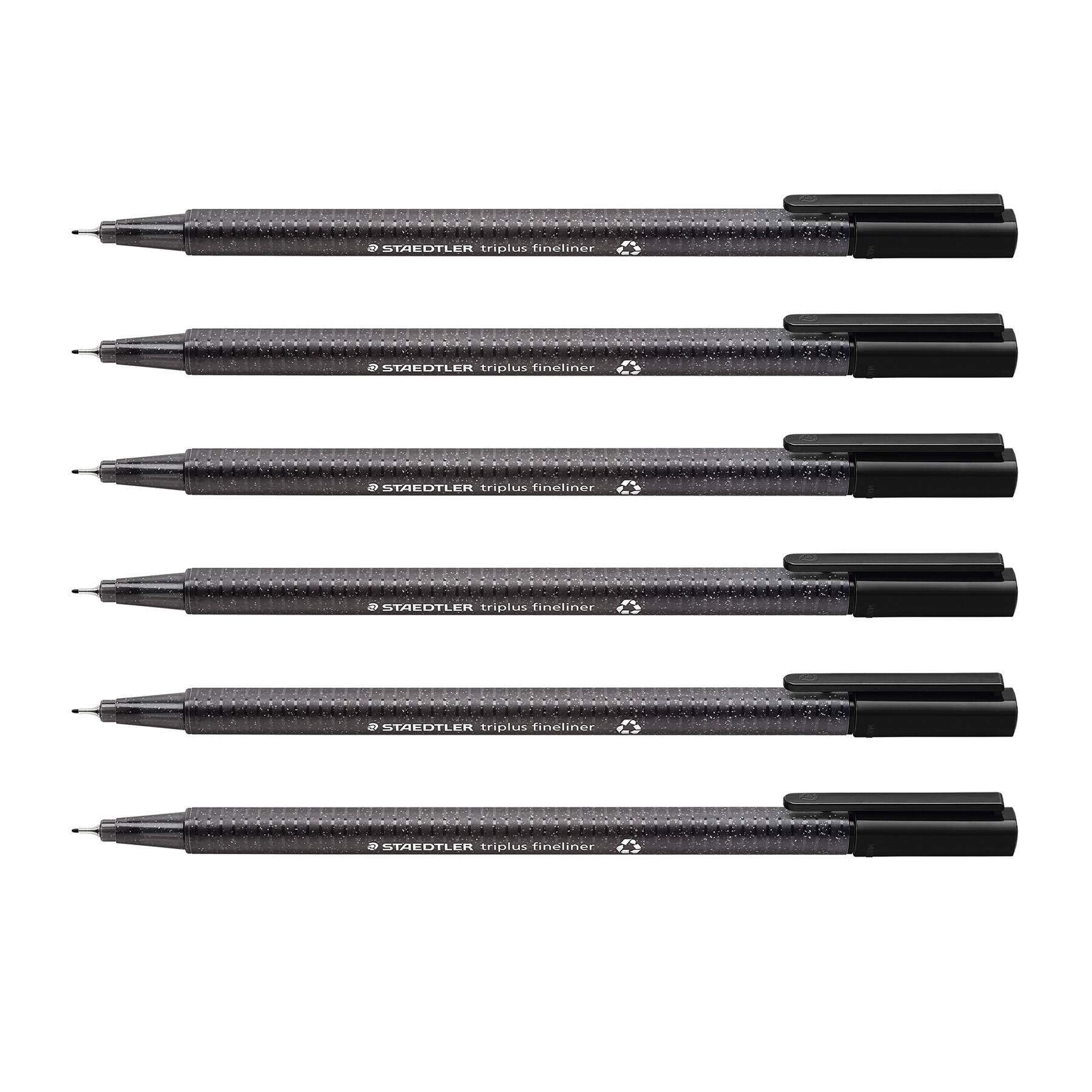 STAEDTLER® Triplus® 0.3mm Black Superfine Fineliner Pens, 6ct.