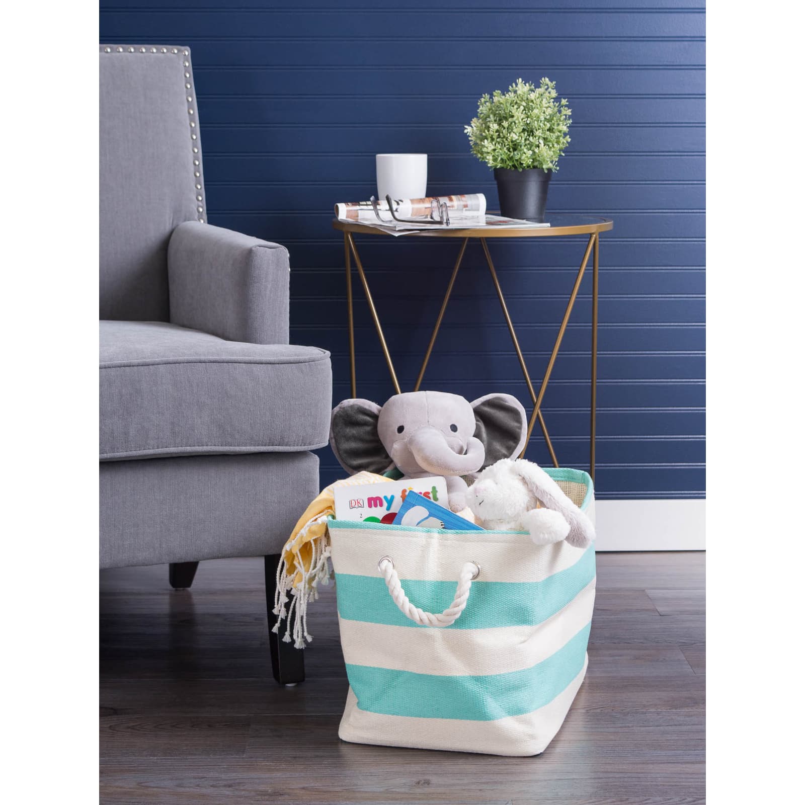 DII® Rectangle Stripes Paper Bin