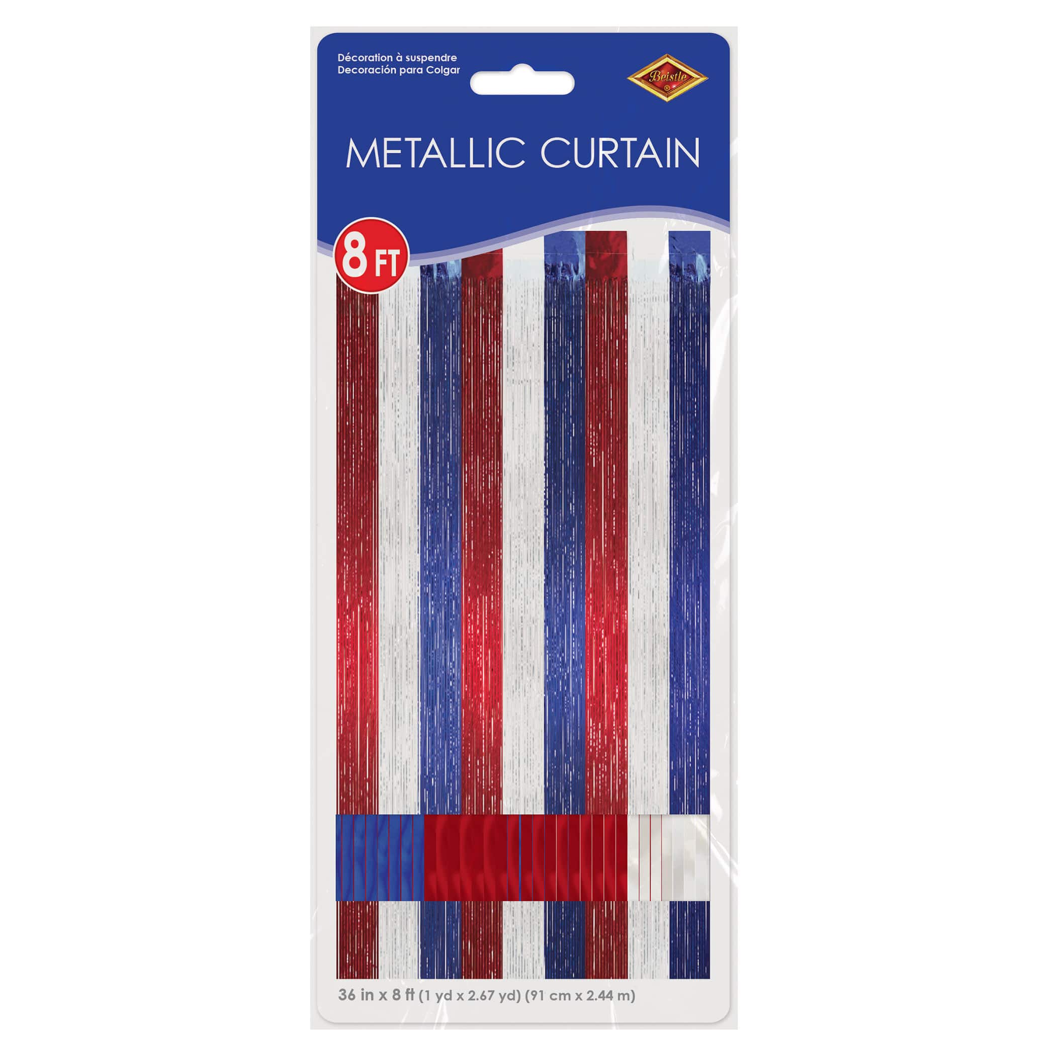 Beistle 8ft. Red, White, & Blue Gleam 'N Curtain