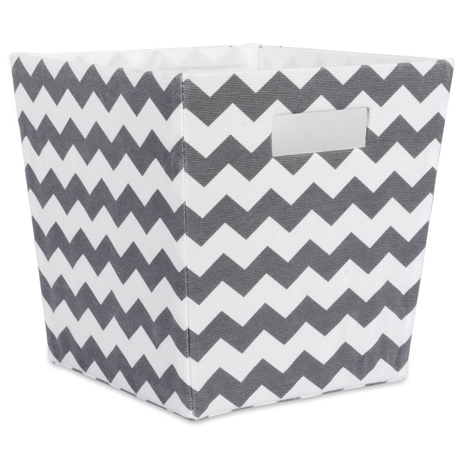 DII® 11" Trapezoid Polyester Chevron Storage Bin