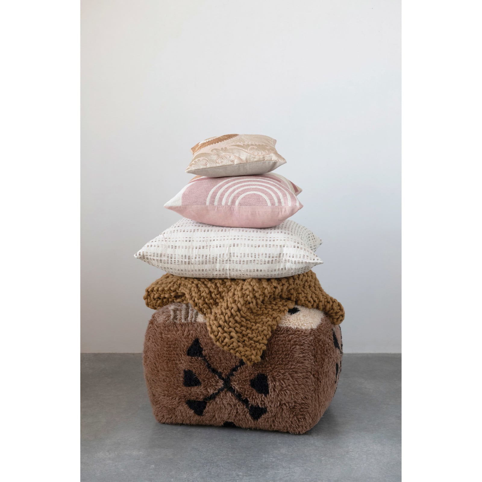 Hello Honey® Cotton Embroidered Suzani Pillow With Chambray Back