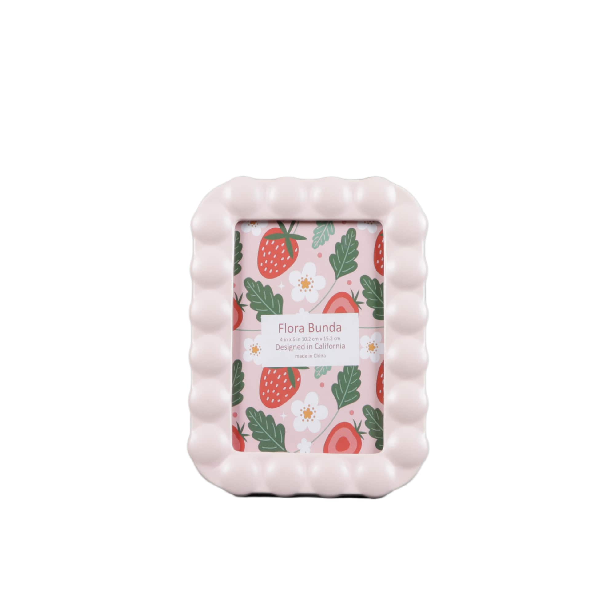 Flora Bunda® 4" x 6" Pink Infinity Dots Ceramic Frame