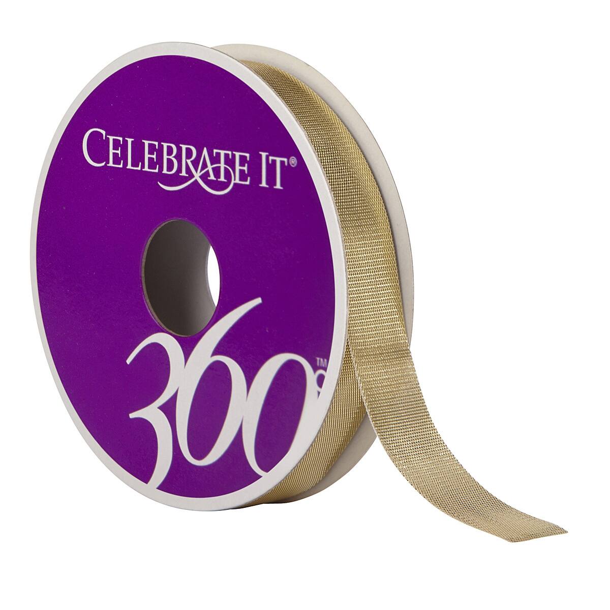 1/2&#x22; x 10yd. Lam&#xE9; Ribbon by Celebrate It&#xAE; 360&#xB0;&#x2122;