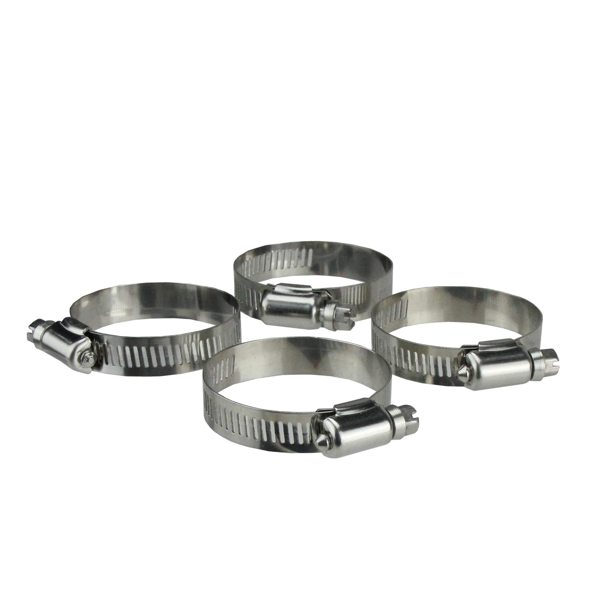 2.75" Stainless Steel Adjustable Swimming Pool Hose Clamps, 4ct.