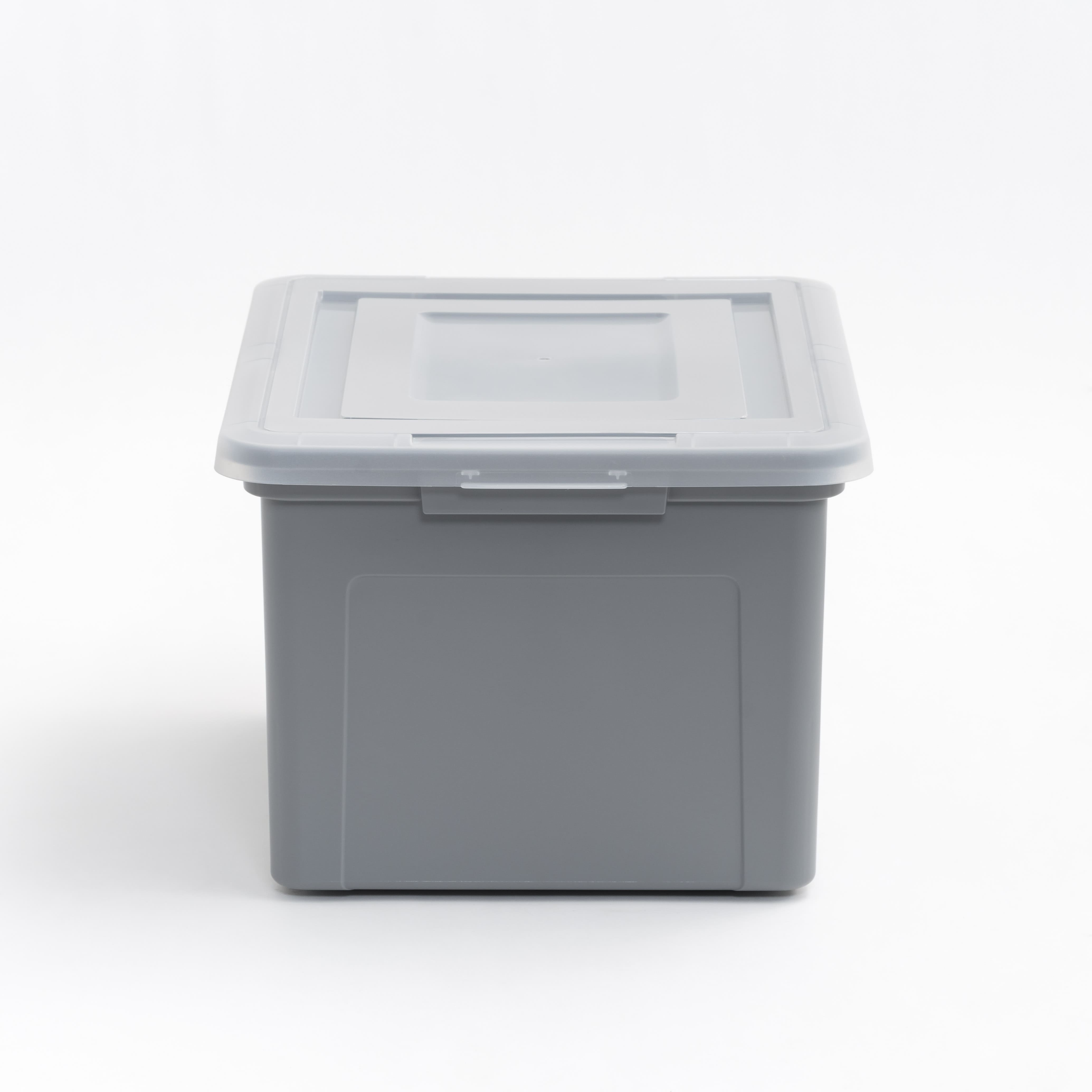 Iris® Gray Dual Purpose Letter & Legal Size File Box, 3 Pack