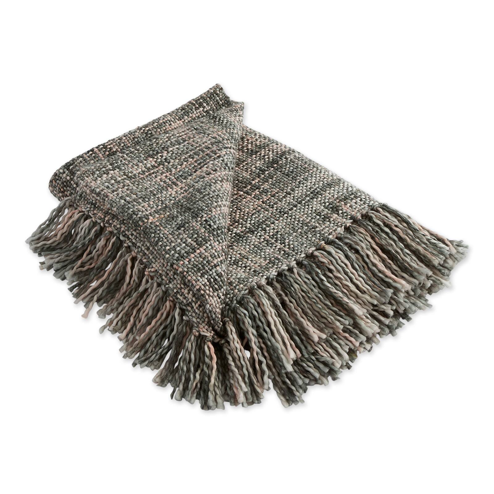 Variegated Gray Acrylic Throw
