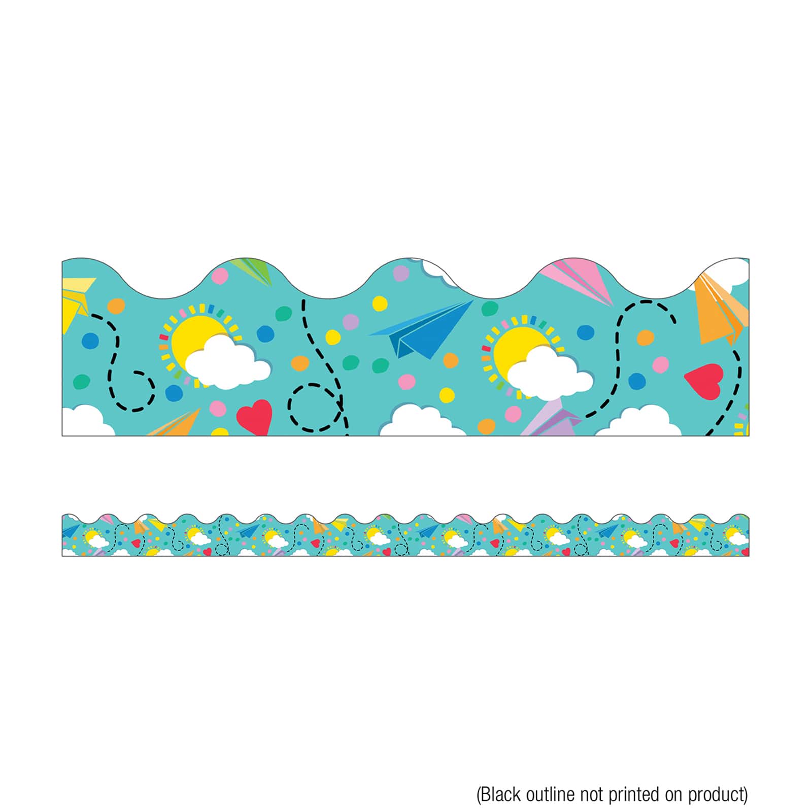Carson Dellosa® Paper Airplanes Scalloped Border, 234ft.