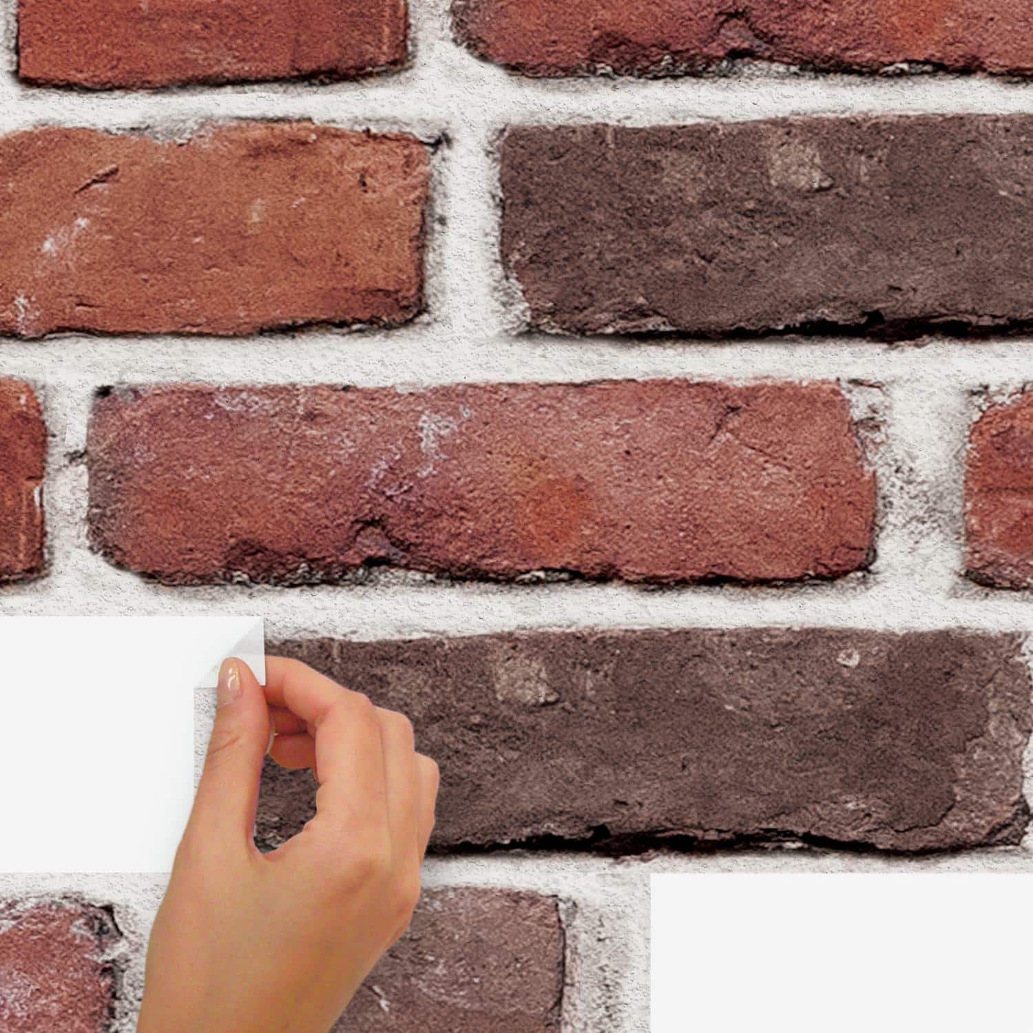 RoomMates Red Brick Peel & Stick Giant Wall Decals