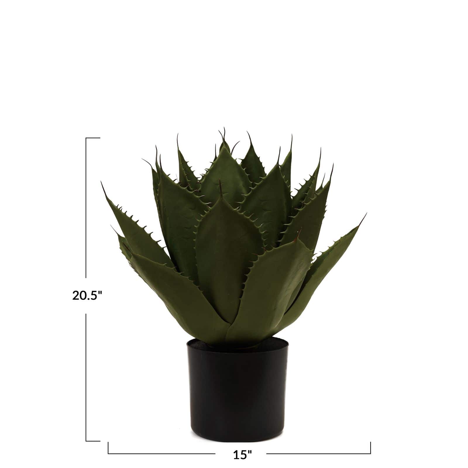 Hello Honey® Faux Agave Plant in Plastic Pot, Green