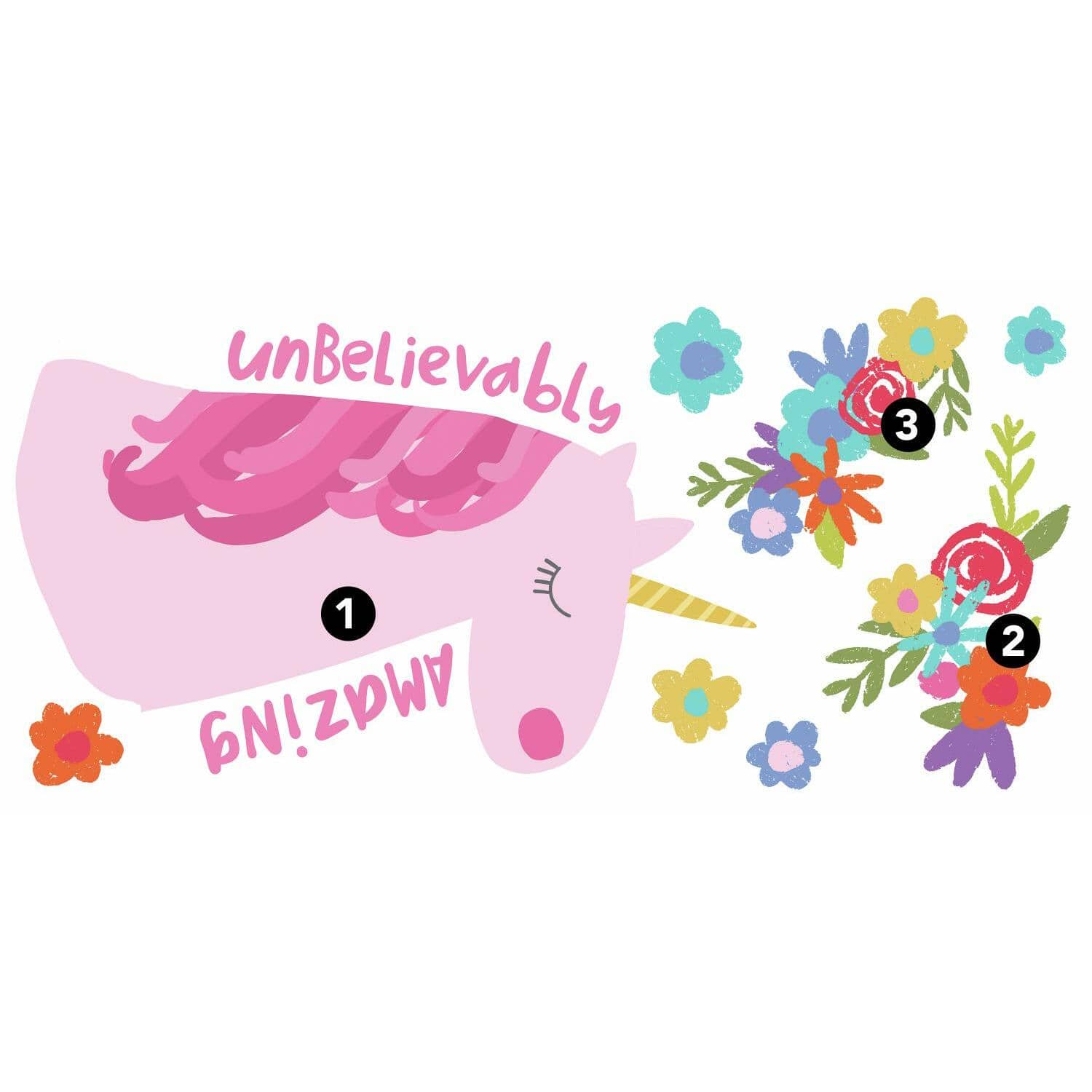RoomMates Unicorn Peel & Stick Giant Wall Decals
