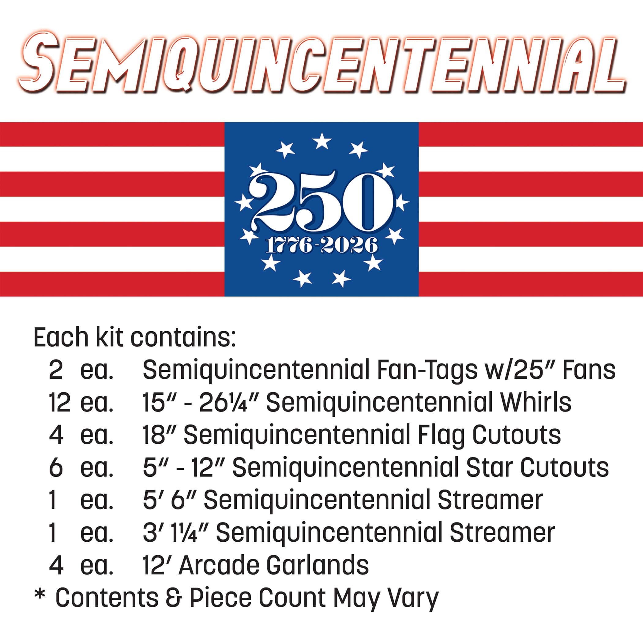 Beistle Semiquincentennial Decorating Kit