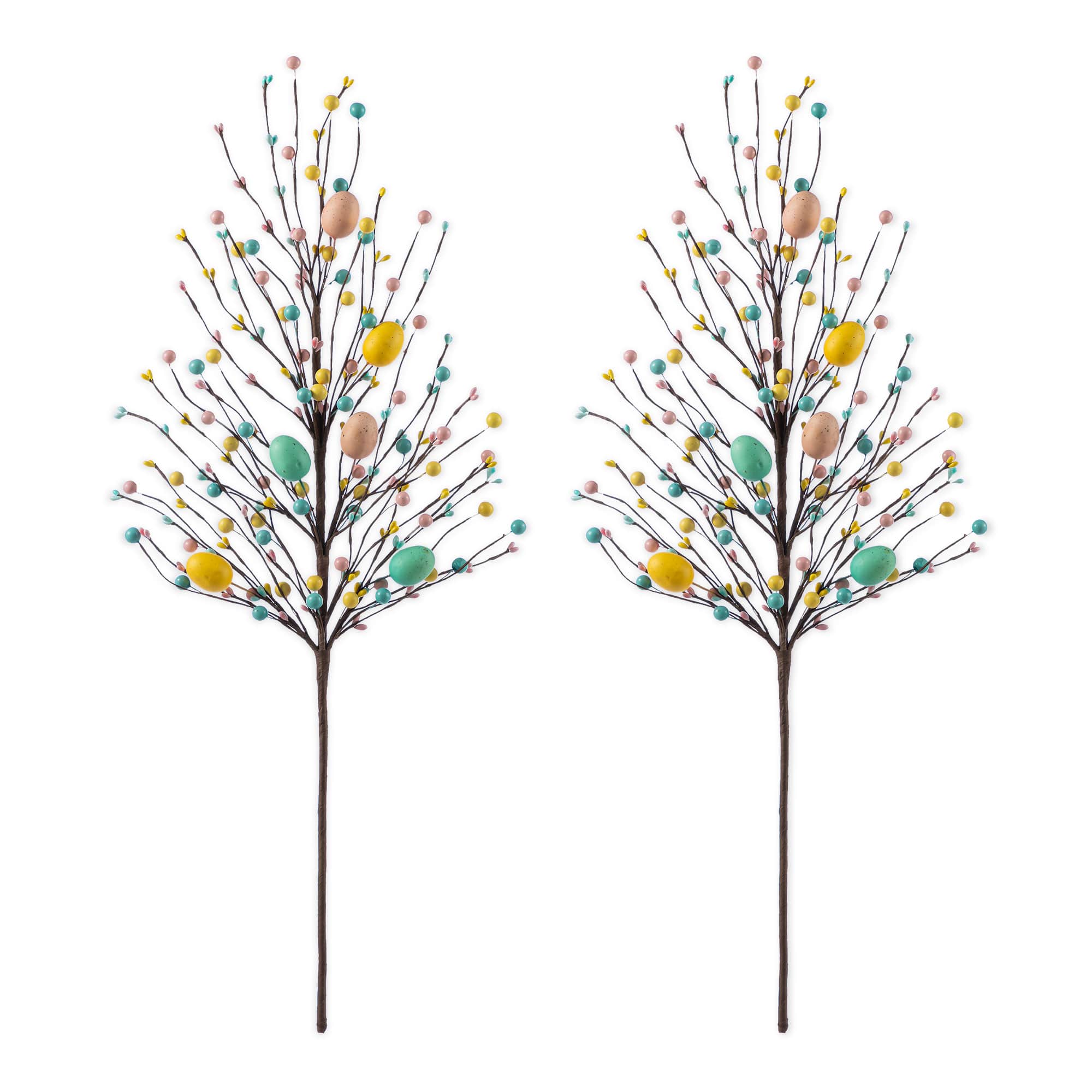 Glitzhome® 28" Easter Berries & Eggs Picks Set