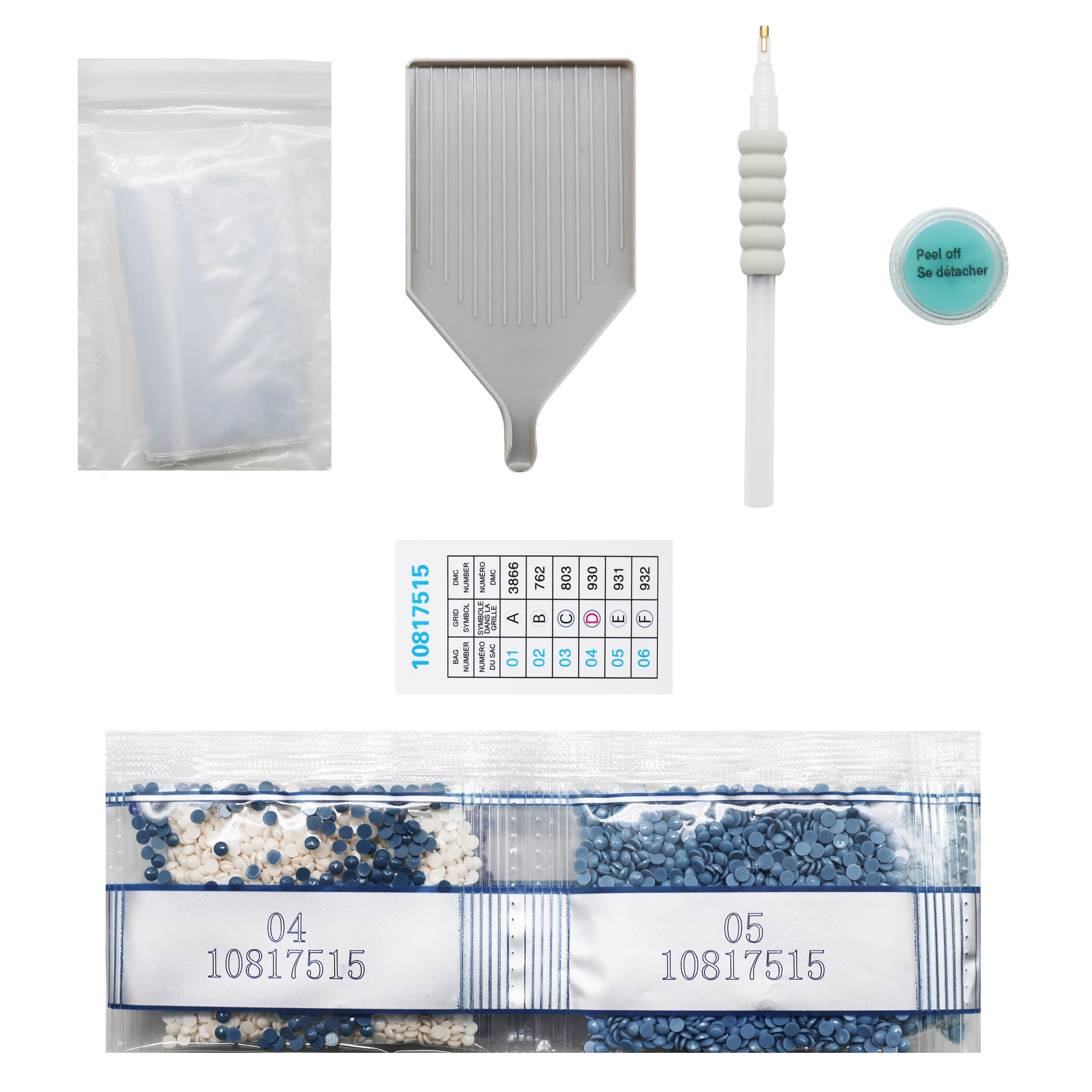10" x 14" Blue Floral Wood Tray Diamond Art Kit by Make Market®