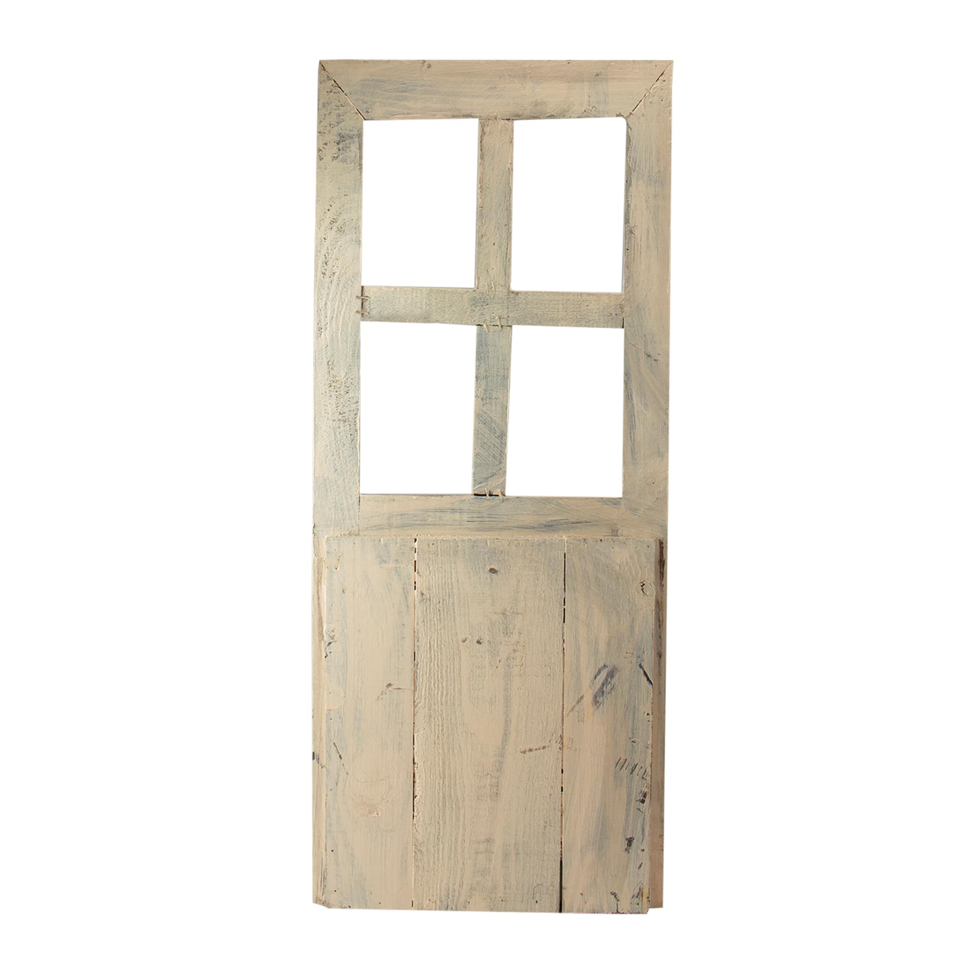 2.3ft White Miniature Wooden Door Wall Hanging Decoration