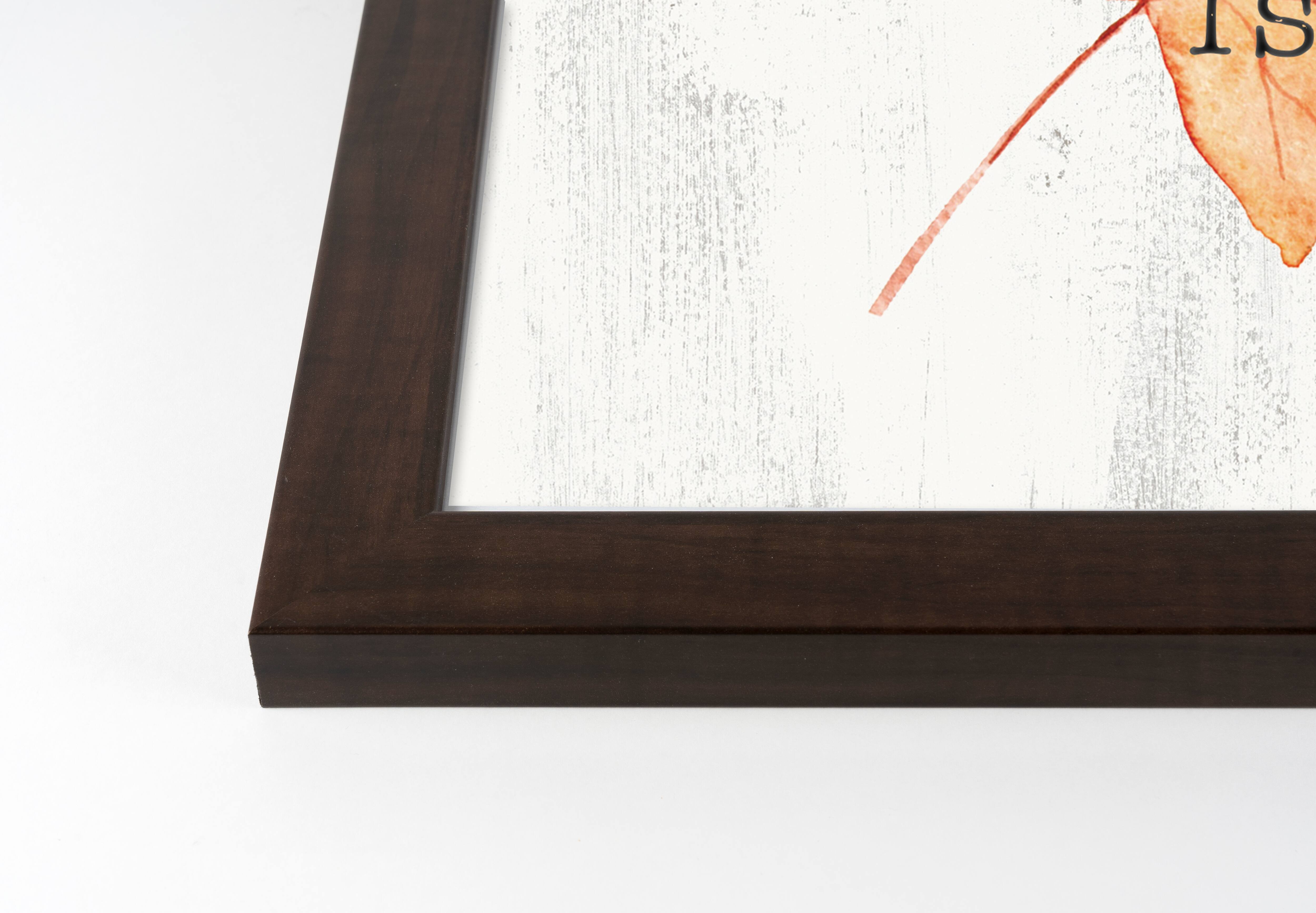 Leaves Fall Wall Accent in Walnut Frame