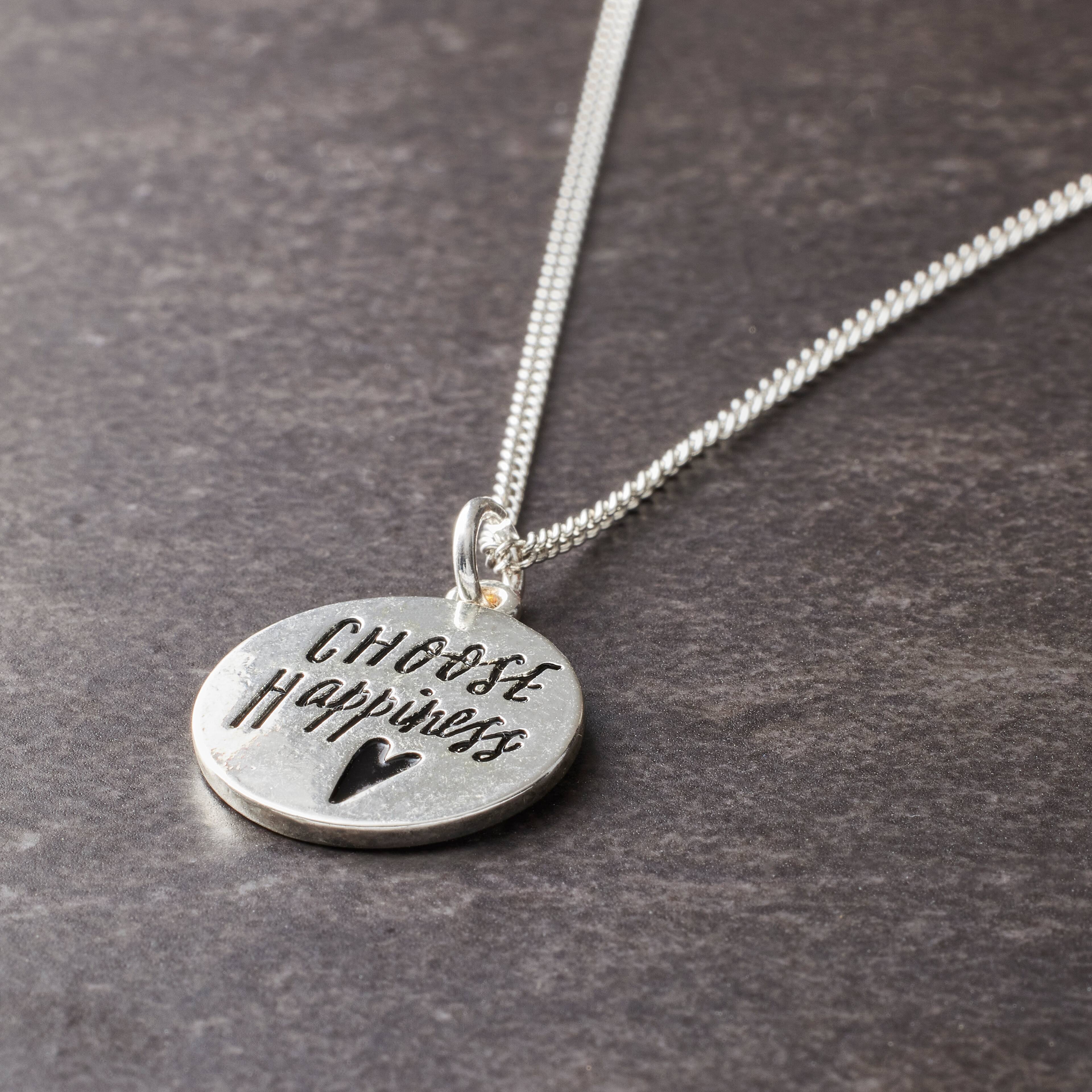 Silver Plated Choose Happiness Charm by Bead Landing™