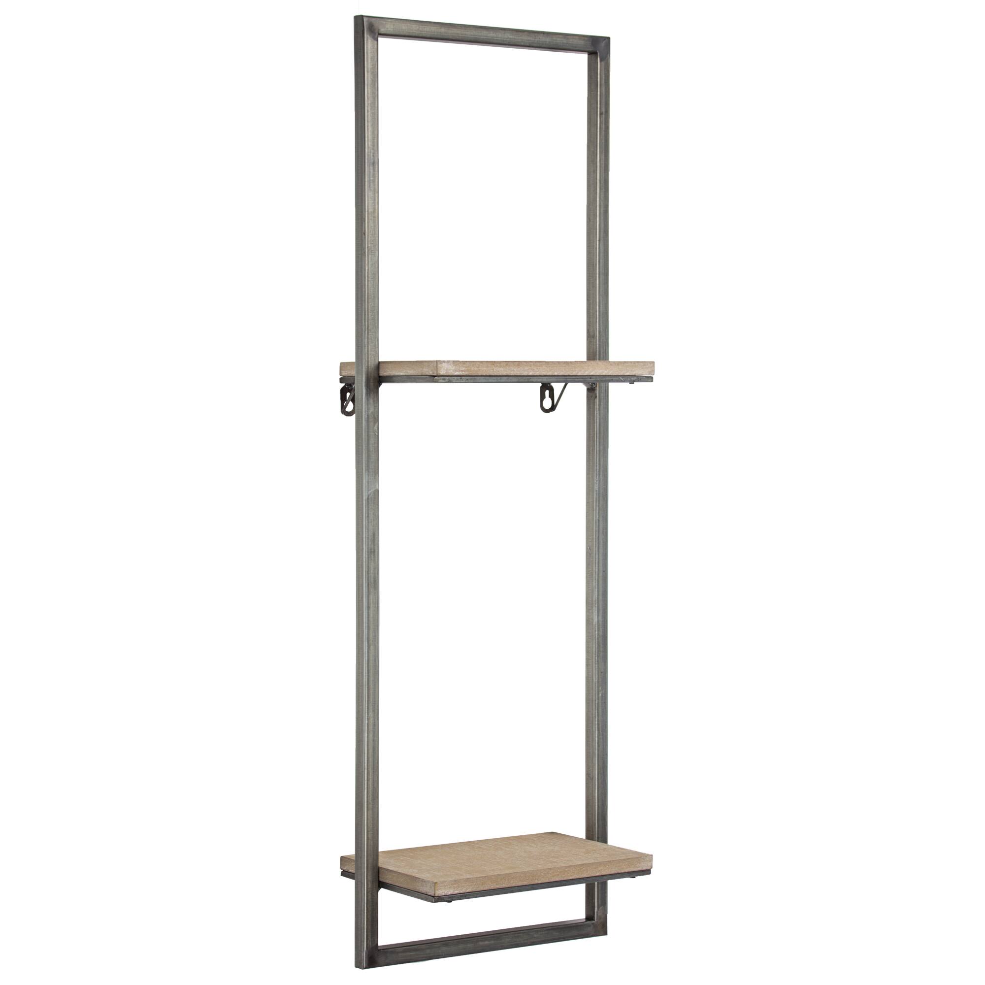 Rustic Hanging Shelves Rack