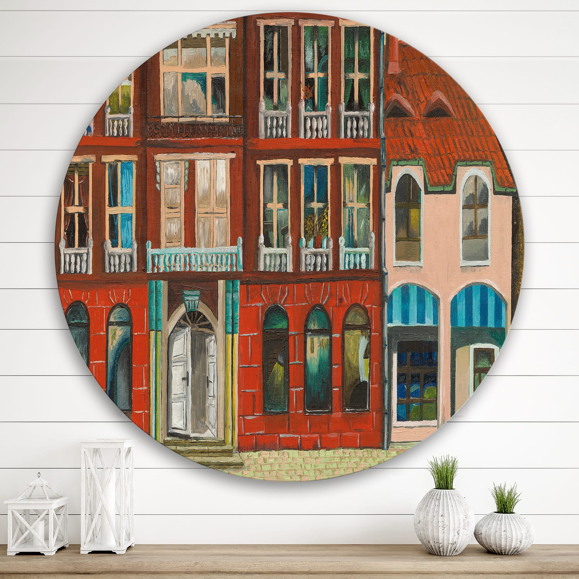 Designart - Red Facade of Shop In Paris I