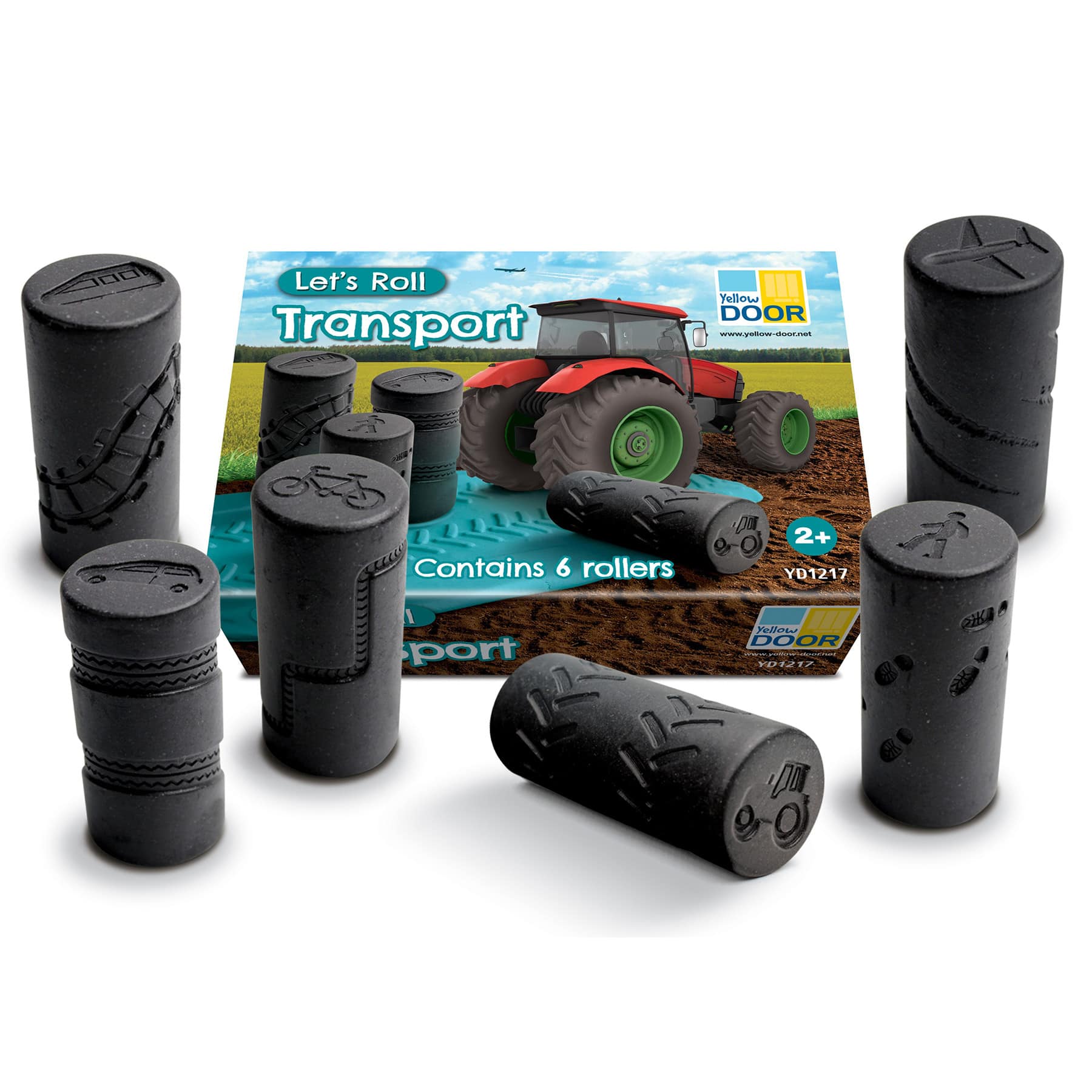 Yellow Door 2.75" Black Let's Roll Transport Rollers Set