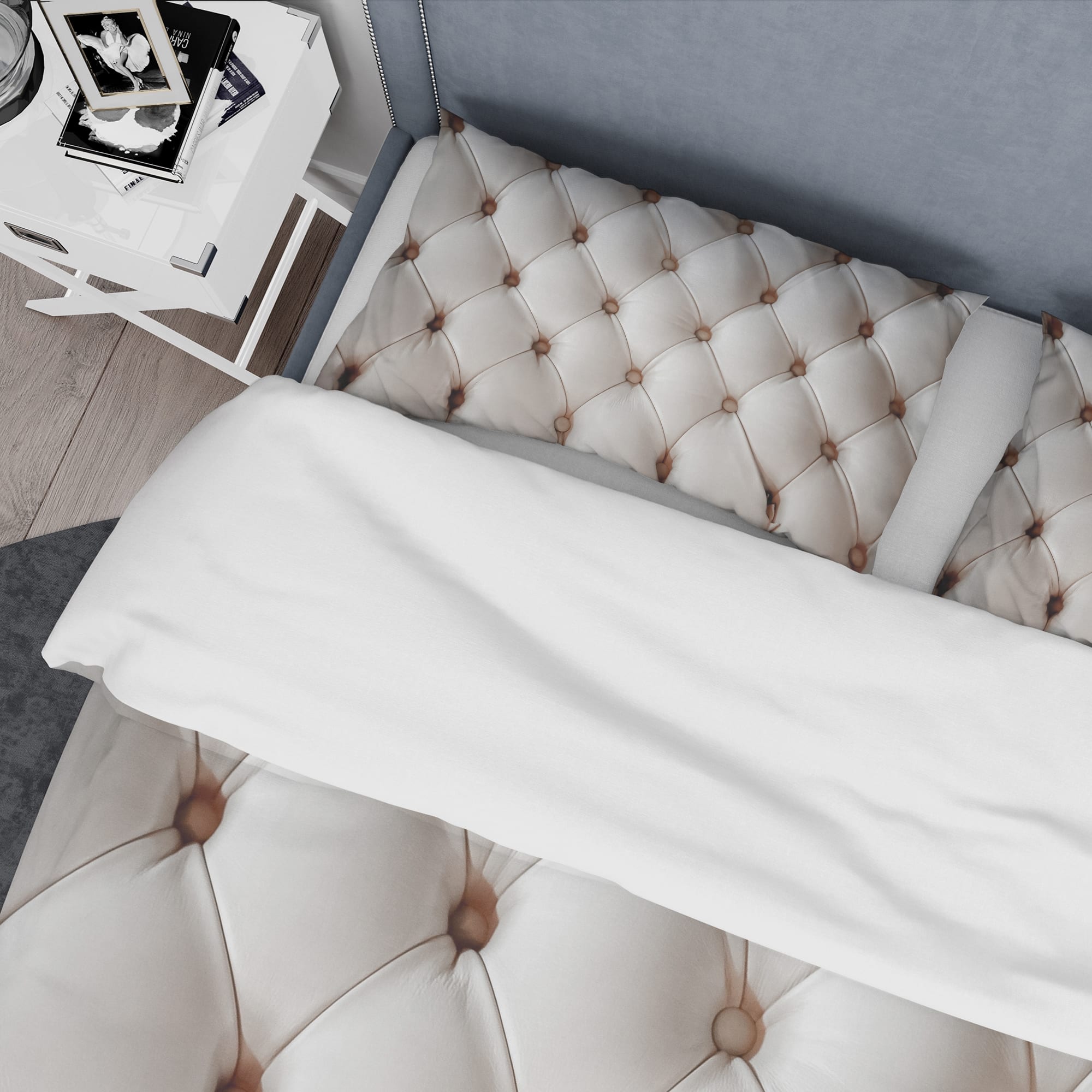 Designart 'Diamond Shaped Leather Couch' Modern & Contemporary Bedding Set - Duvet Cover & Shams