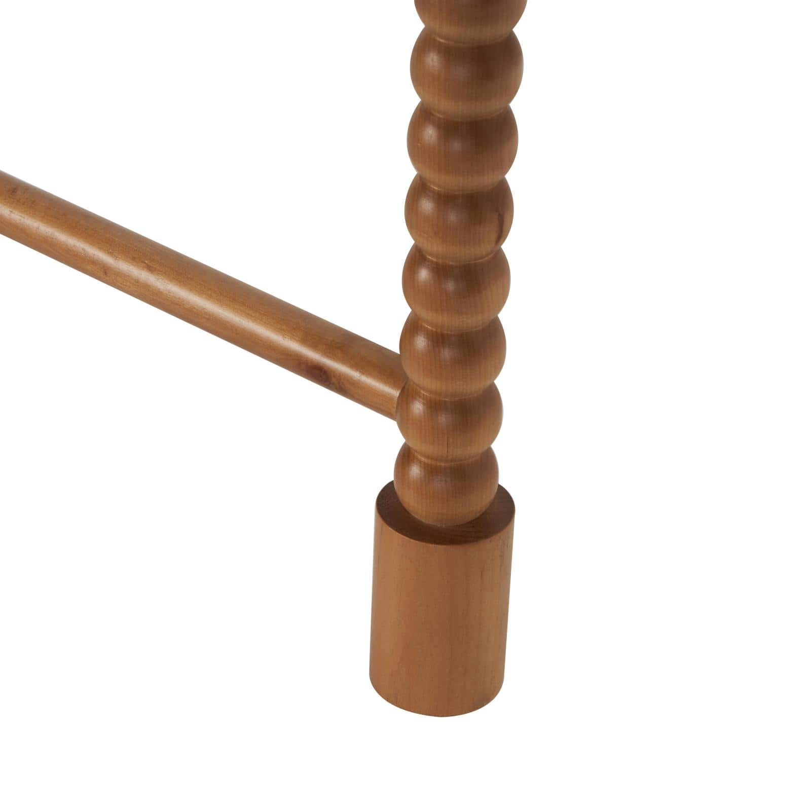 Ivory and Iris 73" Brown Wood 5 Rung Partition Ladder
