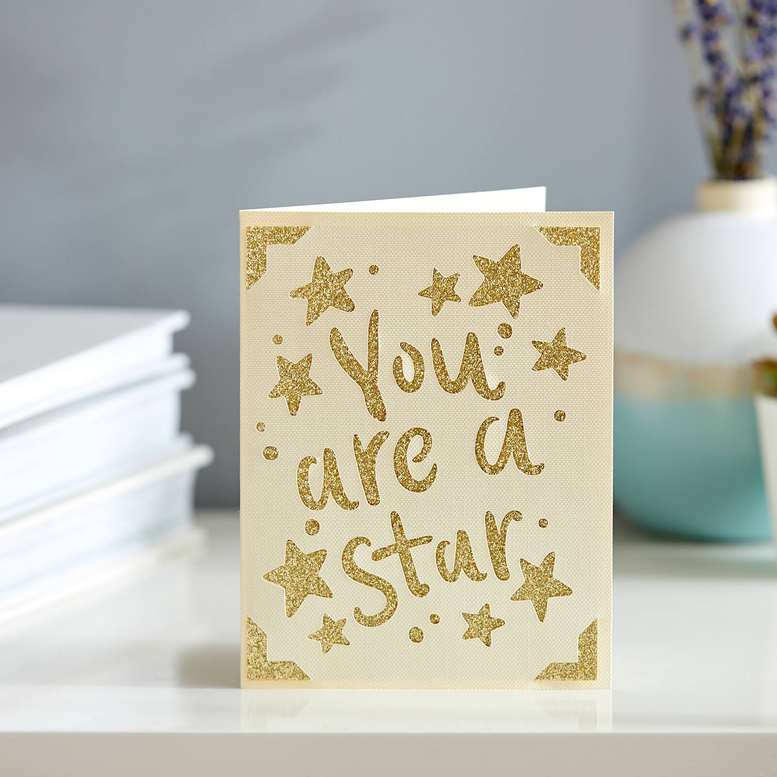 Cricut Joy™ Insert Cards Cream & Gold Glitter